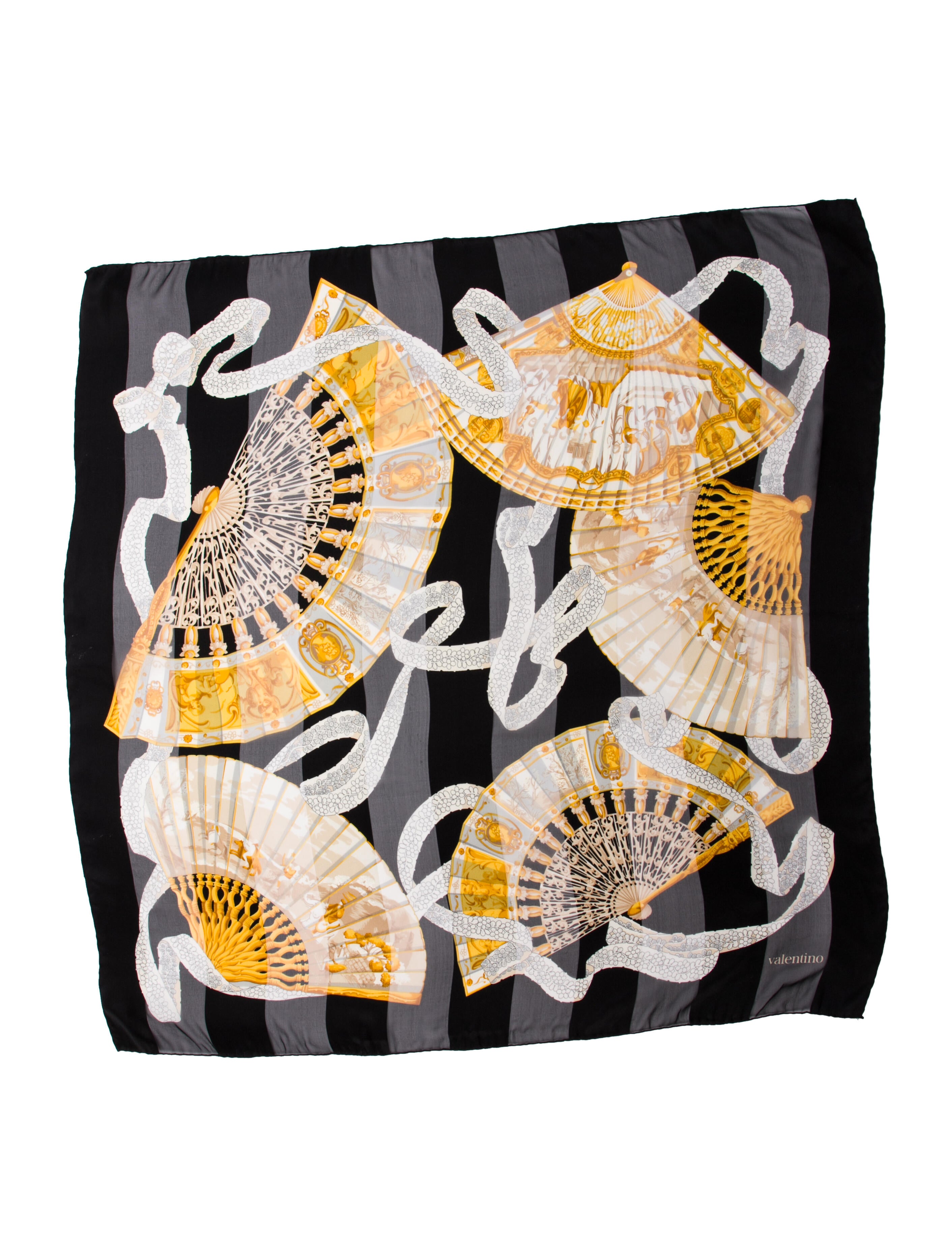 Valentino Silk Striped Scarf