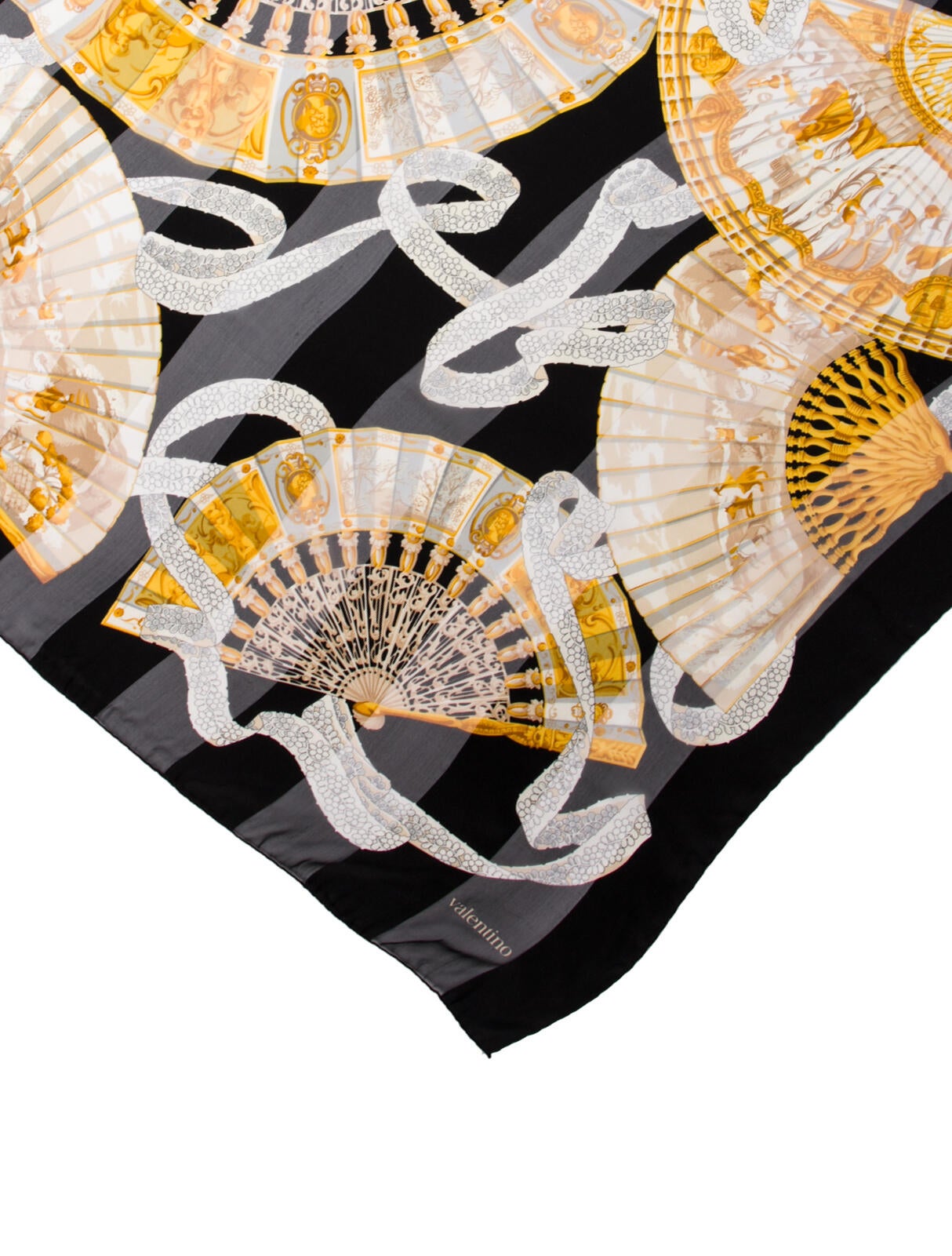 Valentino Silk Striped Scarf