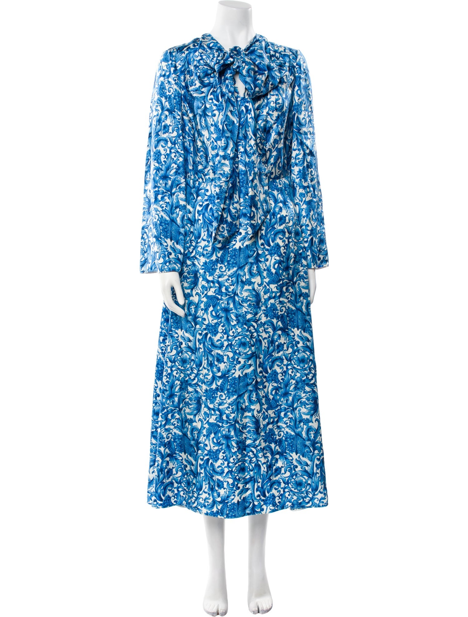 Valentino Silk Long Dress w/ Tags - Blue Dresses, Clothing - VAL536878 | The RealReal Valentino Silk Long Dress w/ Tags - Blue Dresses, Clothing - VAL536878 | The RealReal