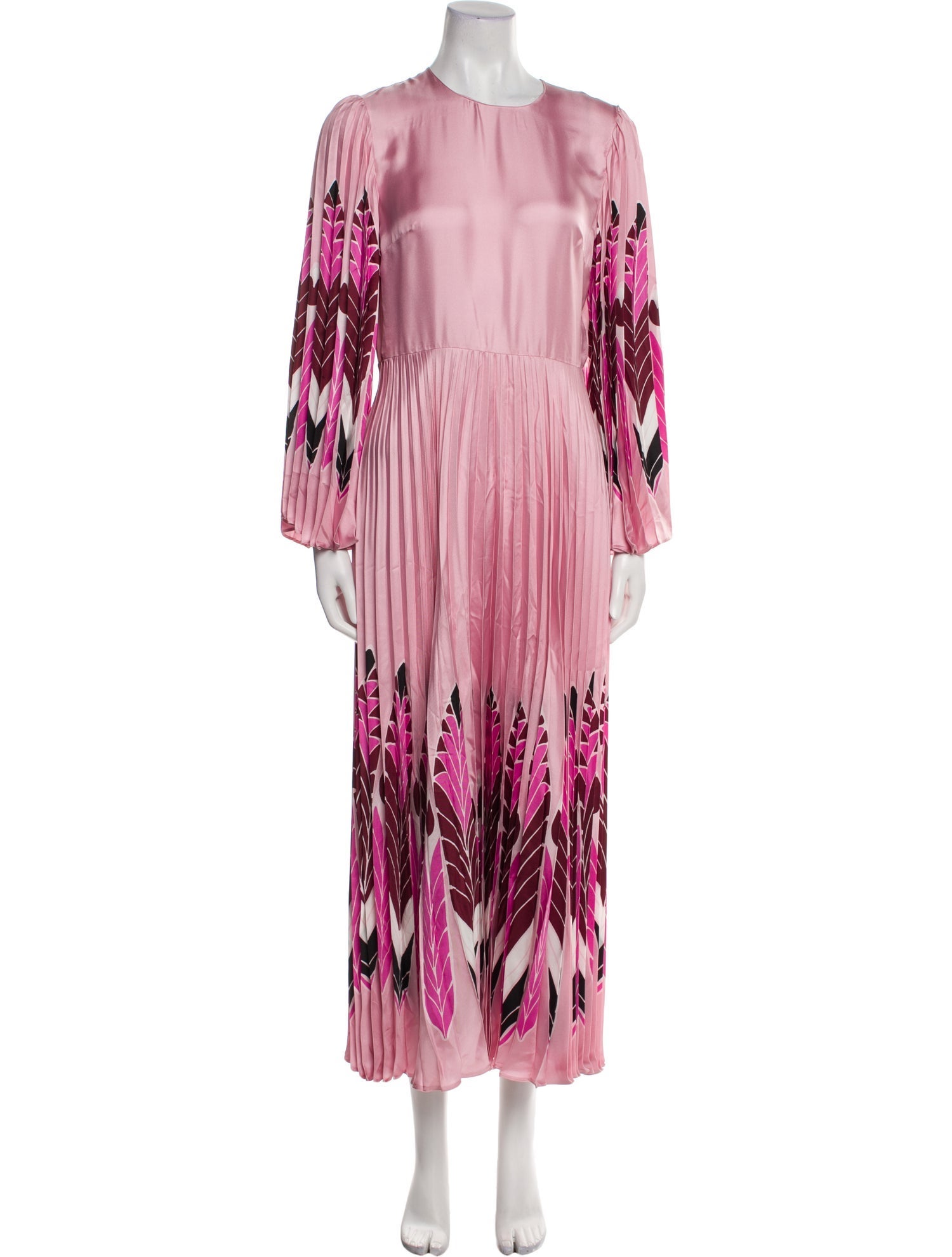 open lace back dress Valentino Garavani Pink Silk Crepe Dress w Asymmetrical Neckline  Modig
