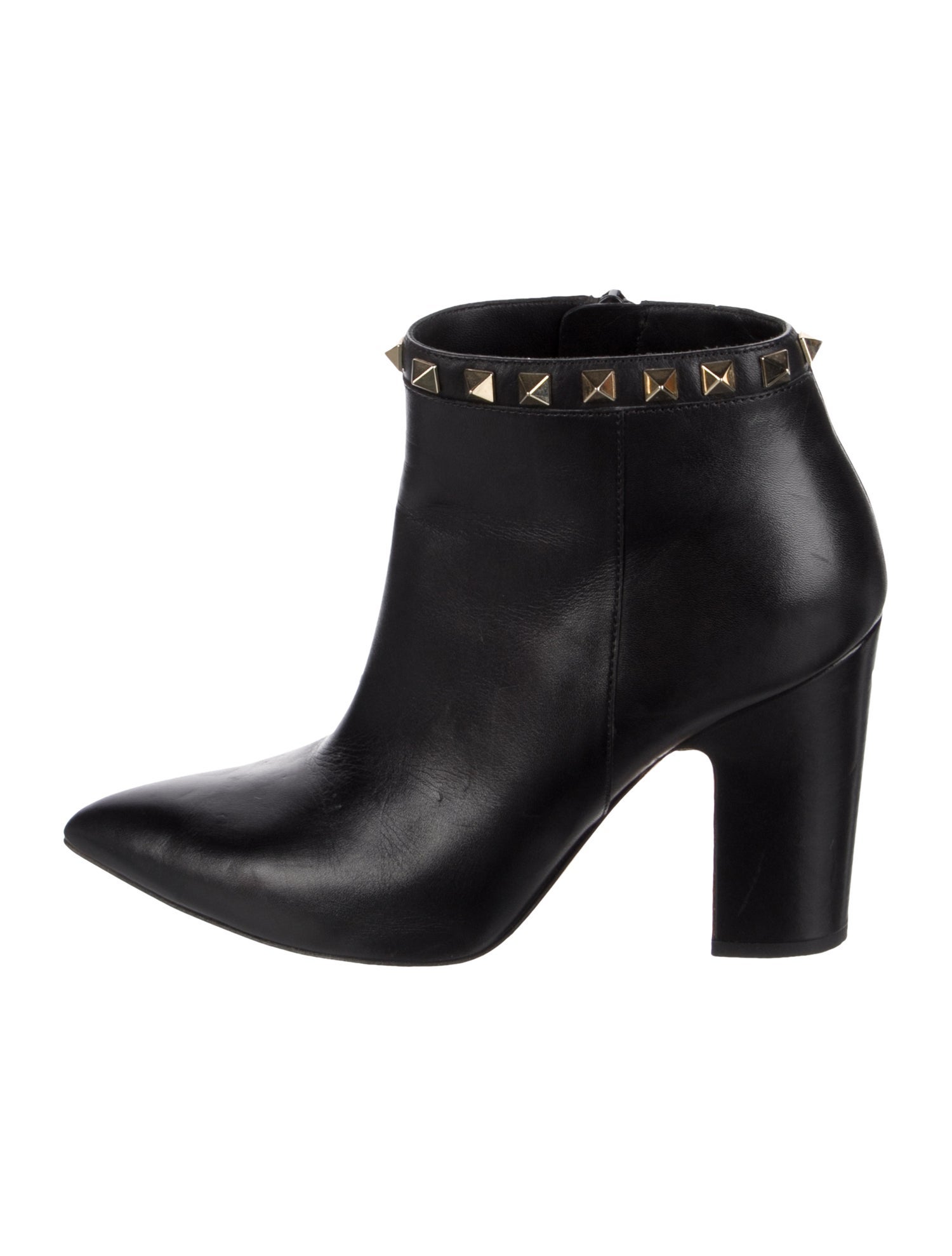 Valentino Rockstud Accents Leather Boots