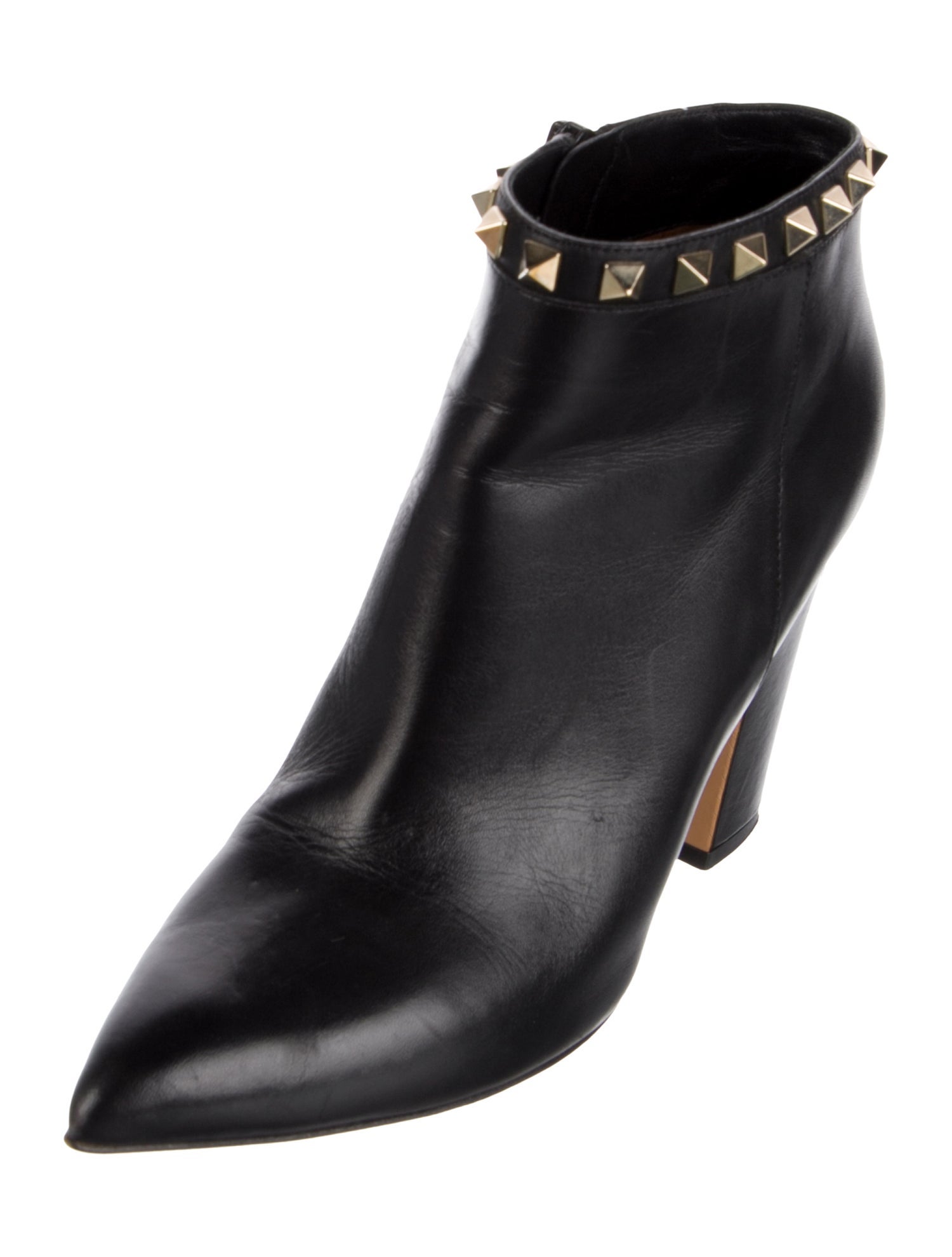 Valentino Rockstud Accents Leather Boots