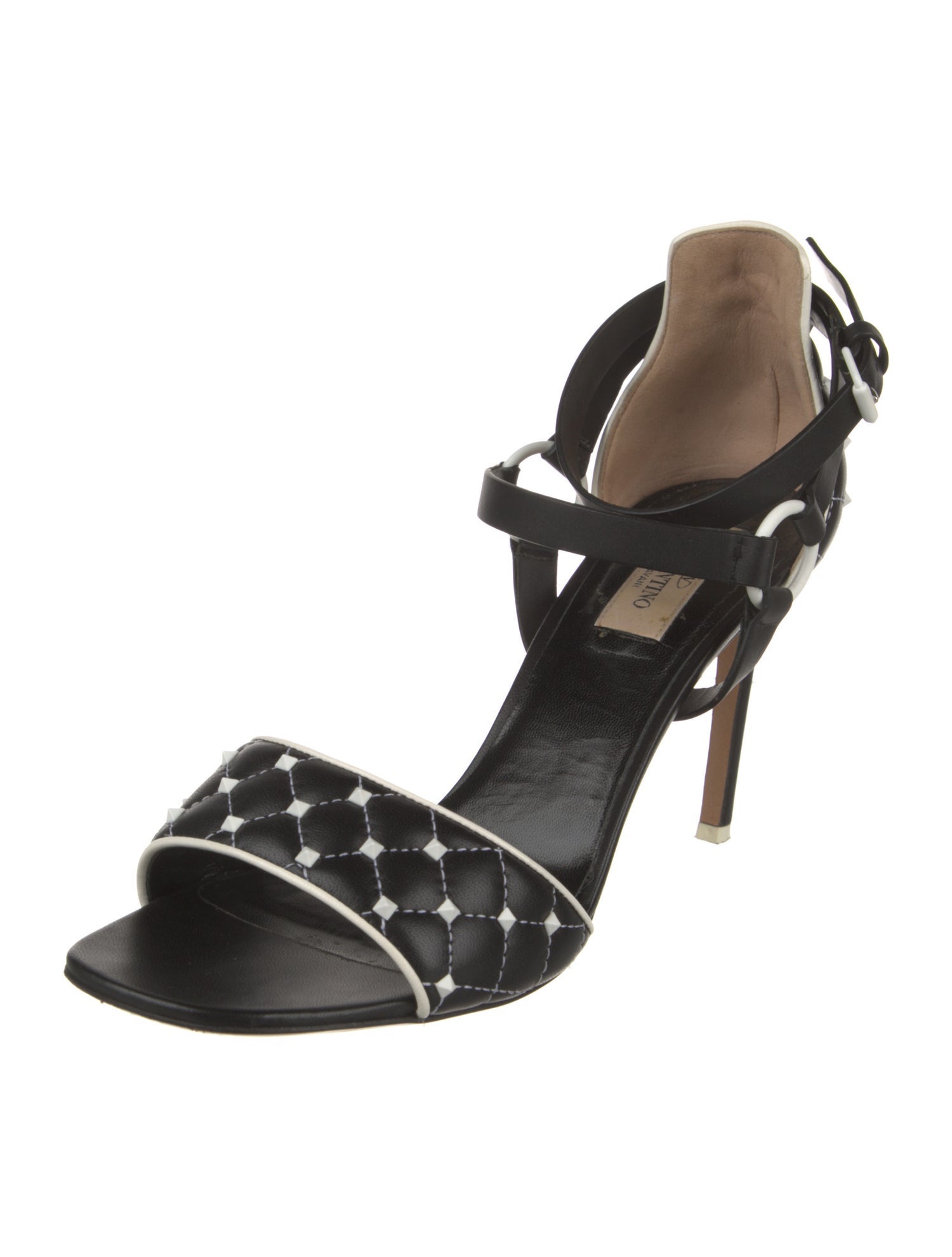 Valentino Rockstud Accents Leather Sandals