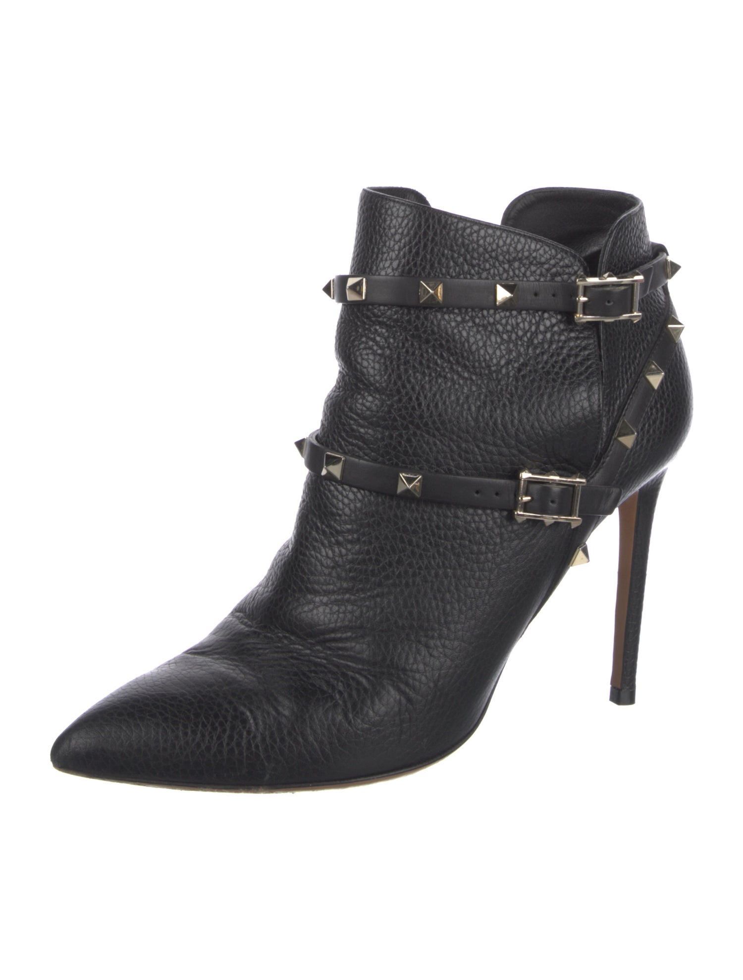 Valentino Rockstud Accents Leather Boots