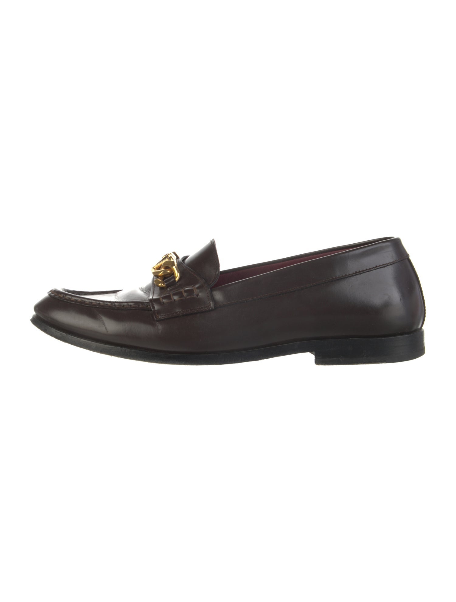 Valentino Rockstud Accents Leather Loafers