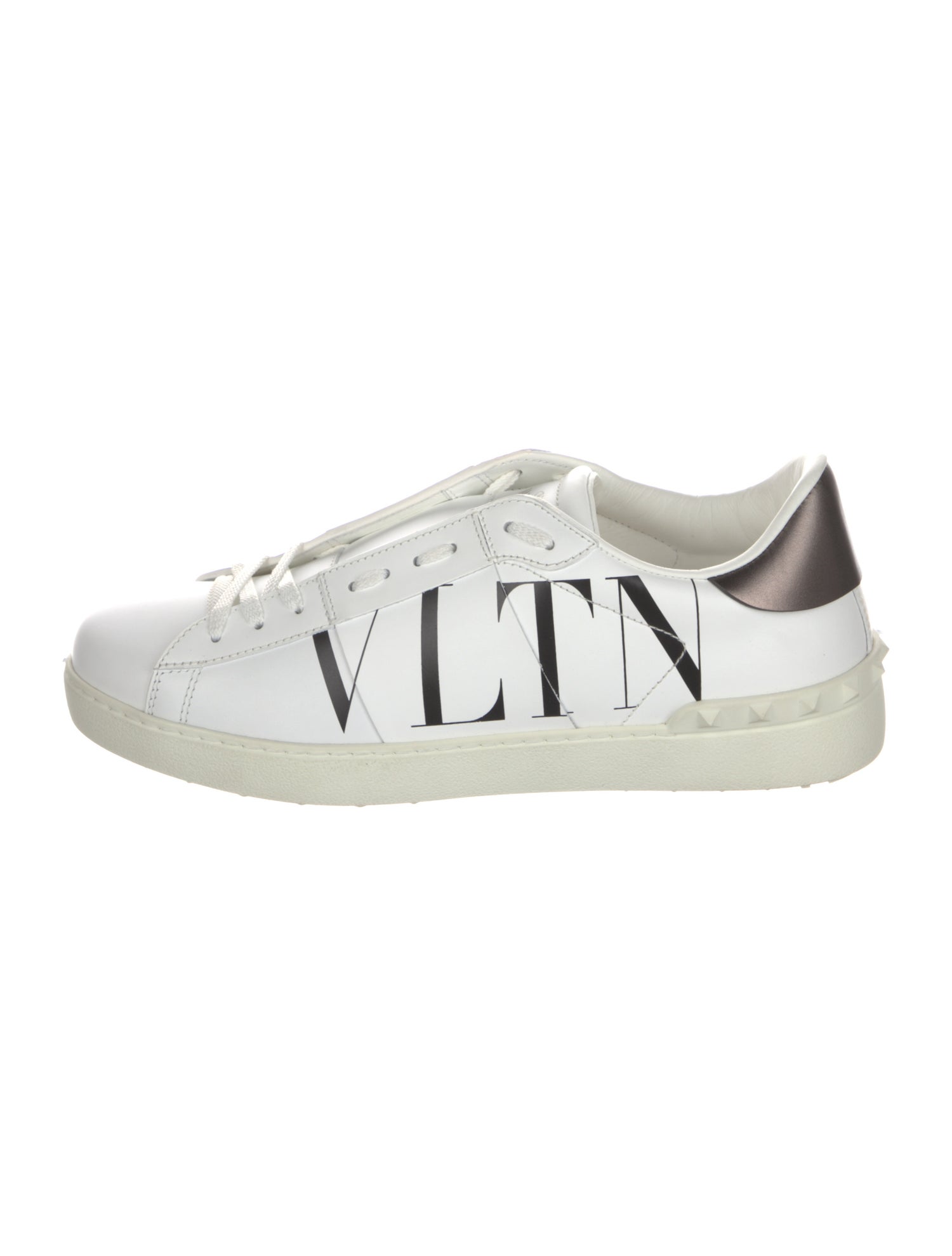 Valentino Leather Printed Sneakers