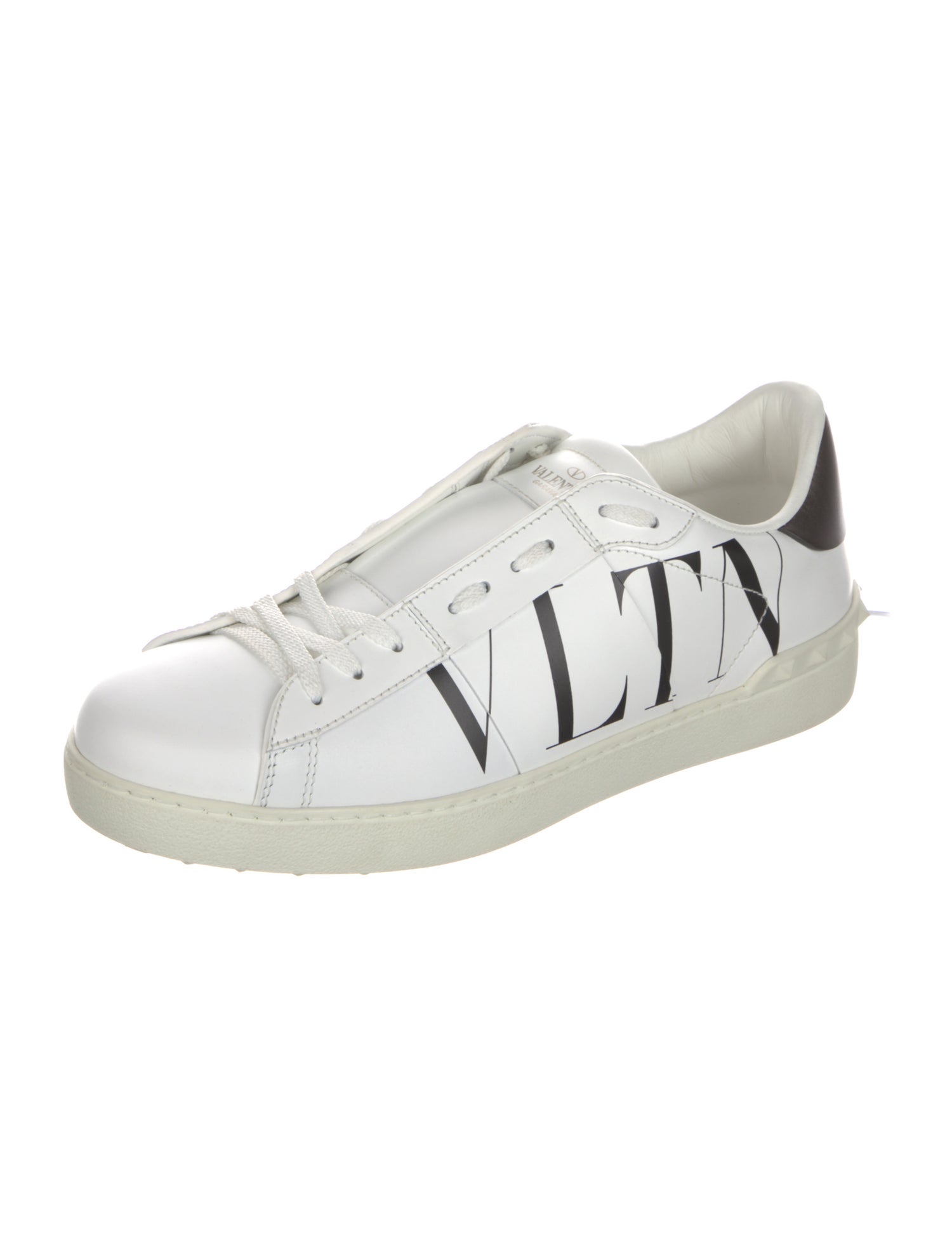 Valentino Leather Printed Sneakers