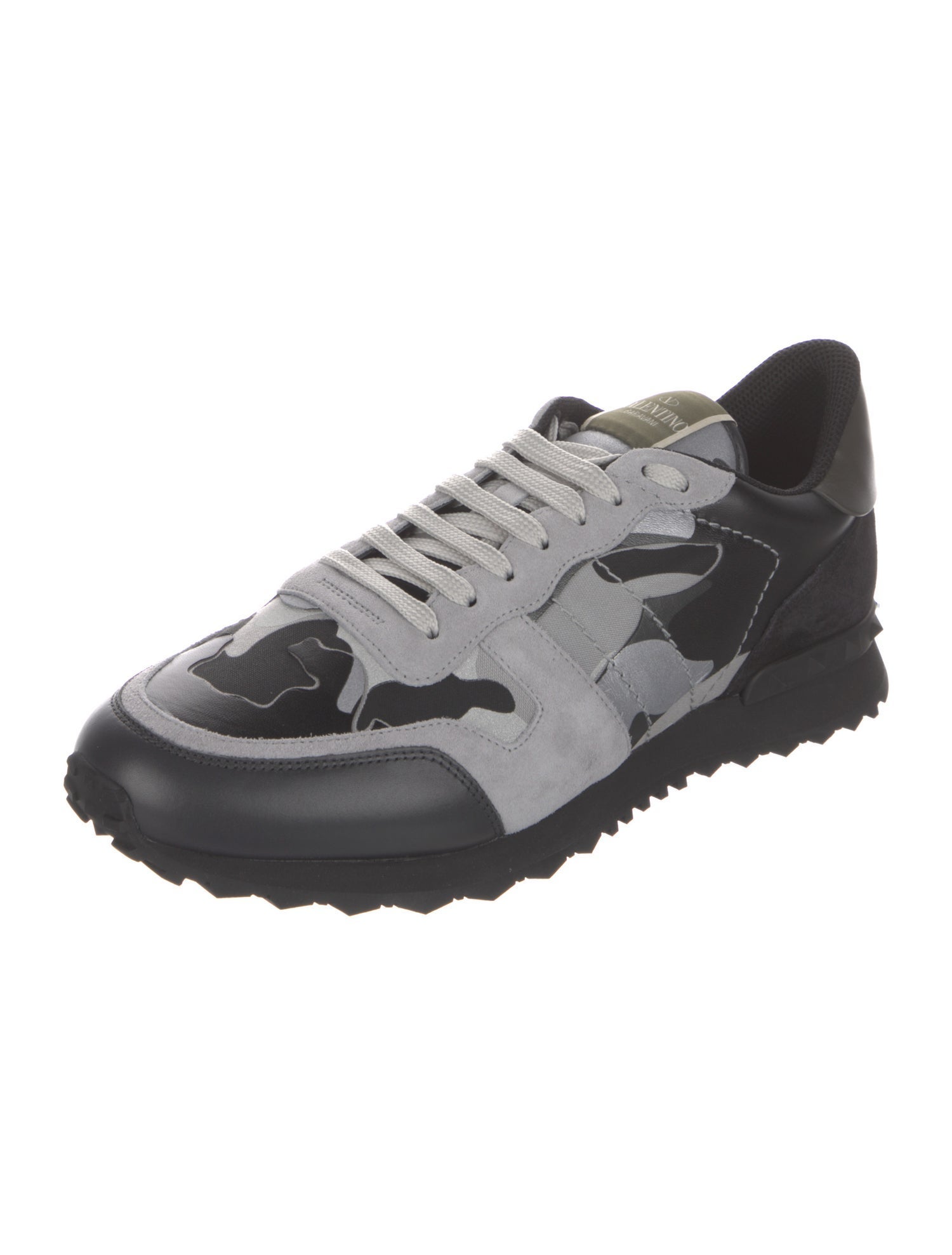 Valentino Leather Printed Sneakers w/ Tags