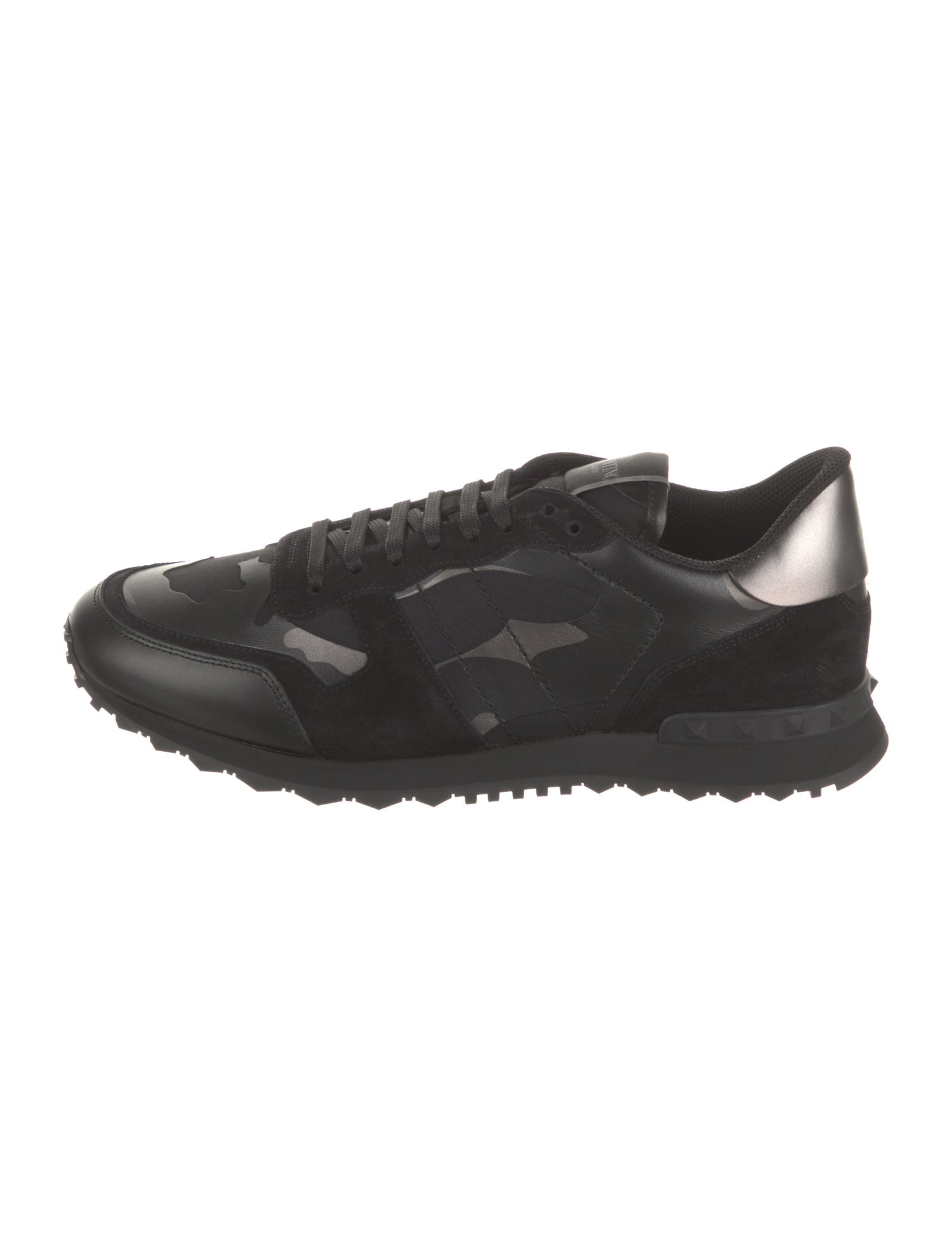 Valentino Leather Printed Sneakers