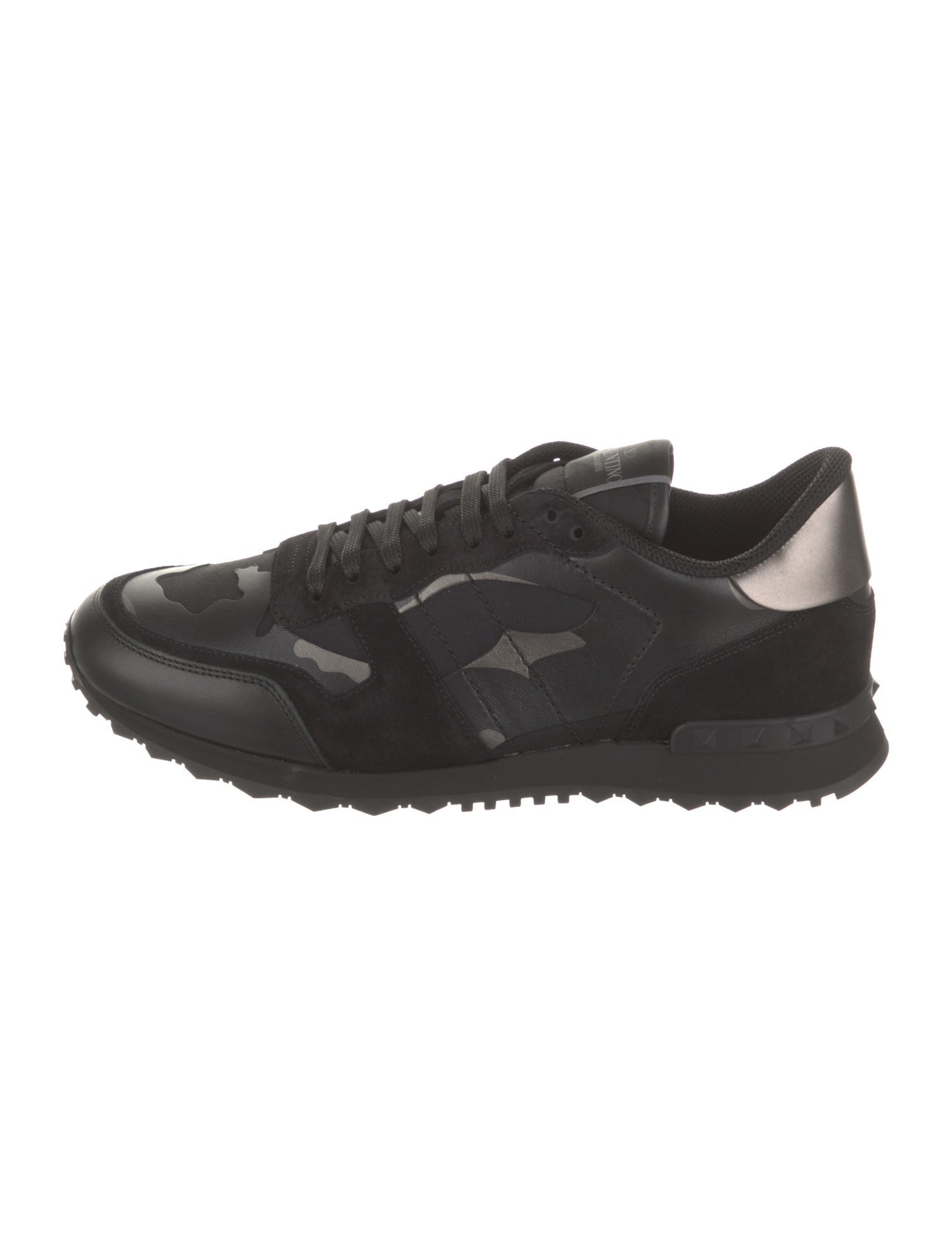 Valentino Leather Printed Sneakers