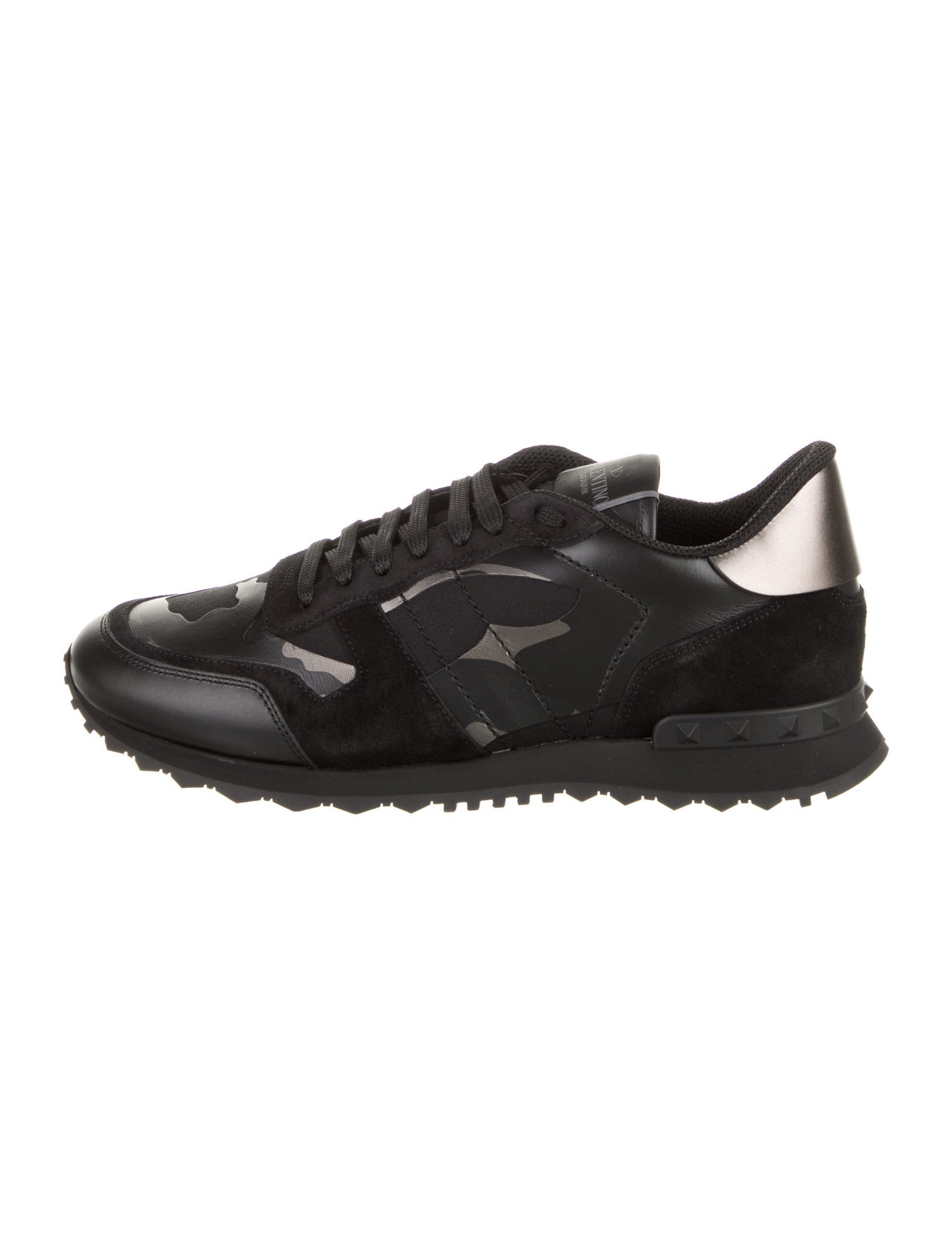 Valentino Leather Printed Sneakers