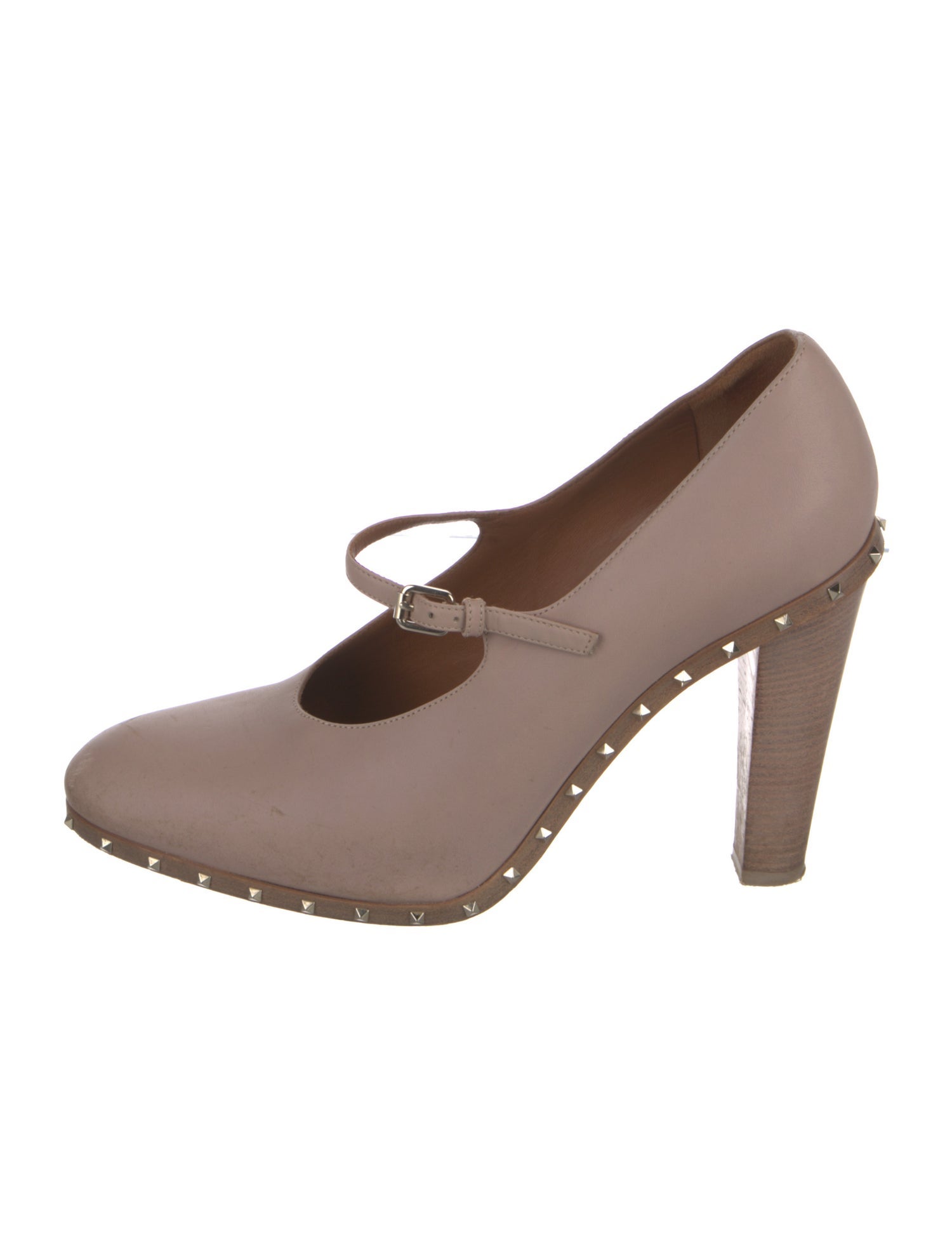 Valentino Rockstud Accents Leather Pumps
