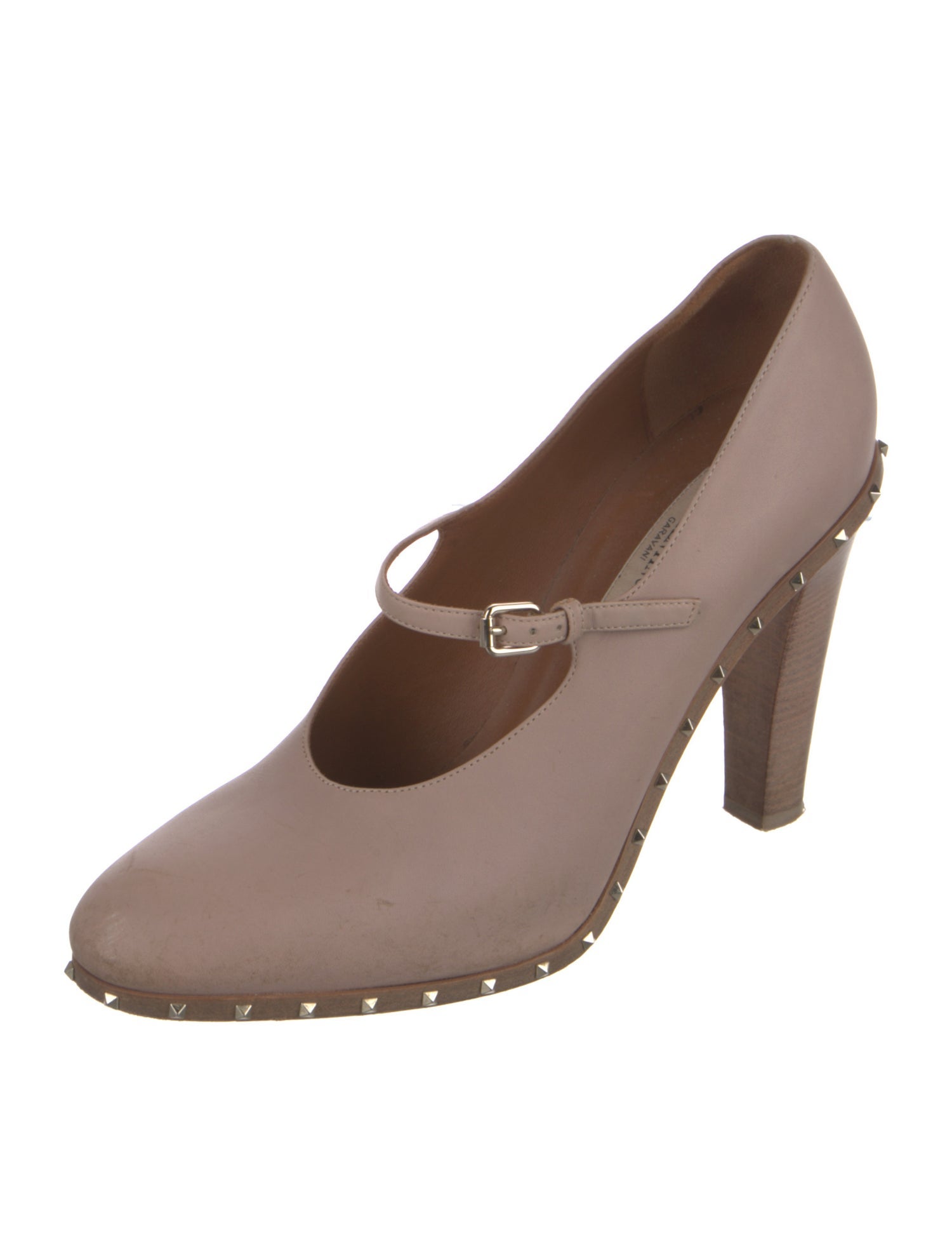 Valentino Rockstud Accents Leather Pumps