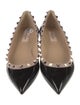 Valentino Rockstud Accents Patent Leather Ballet Flats