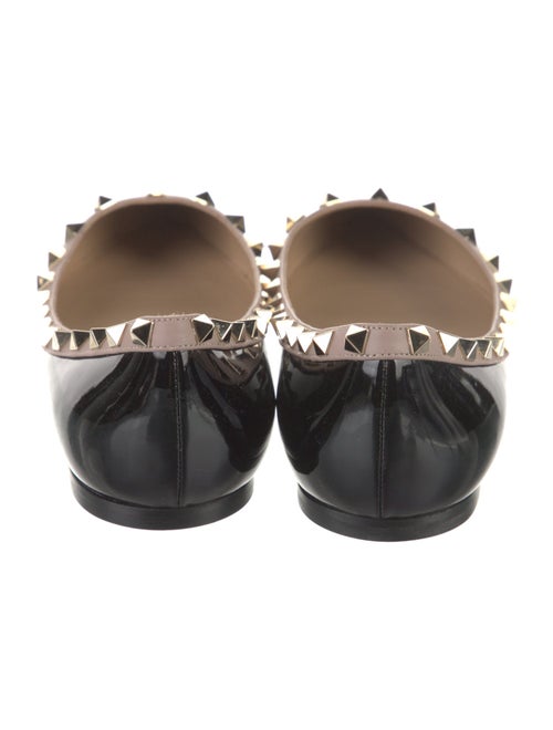 Valentino Rockstud Accents Patent Leather Ballet Flats