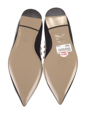 Valentino Rockstud Accents Patent Leather Ballet Flats