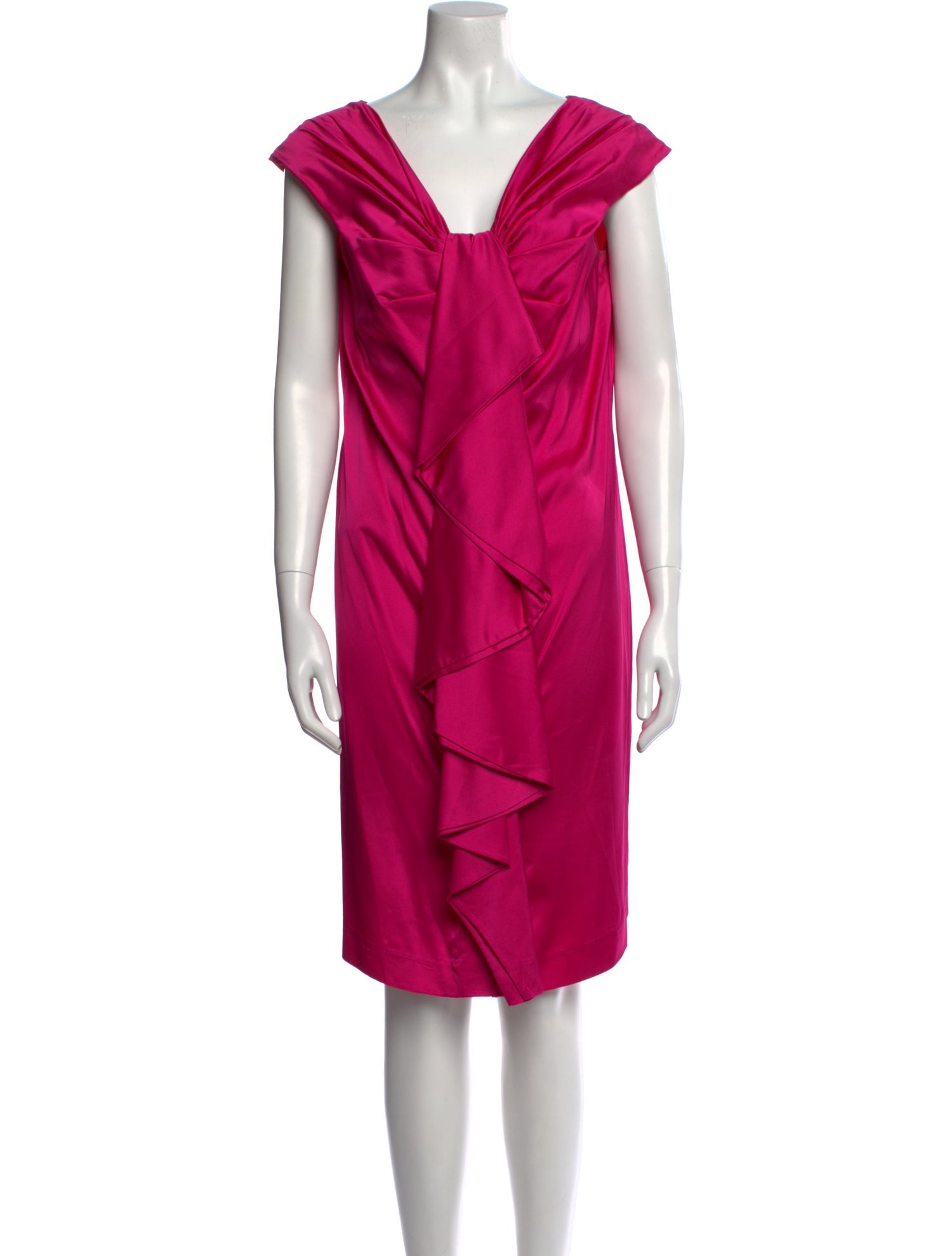 Valentino V-Neck Knee-Length Dress