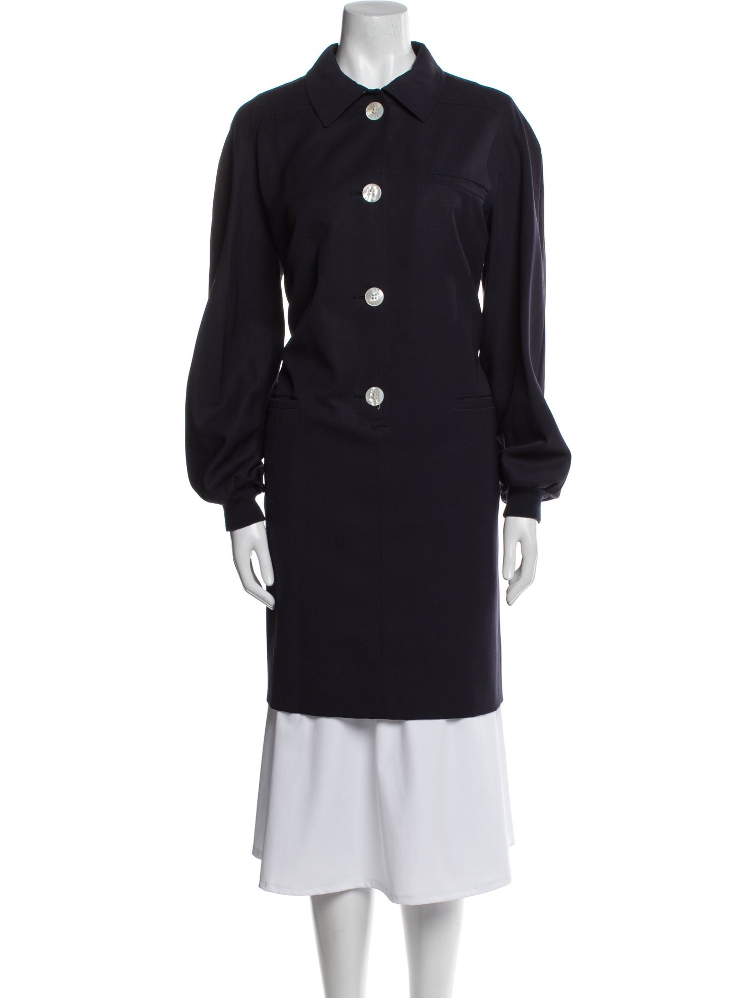 Valentino Miss V Wool Trench Coat