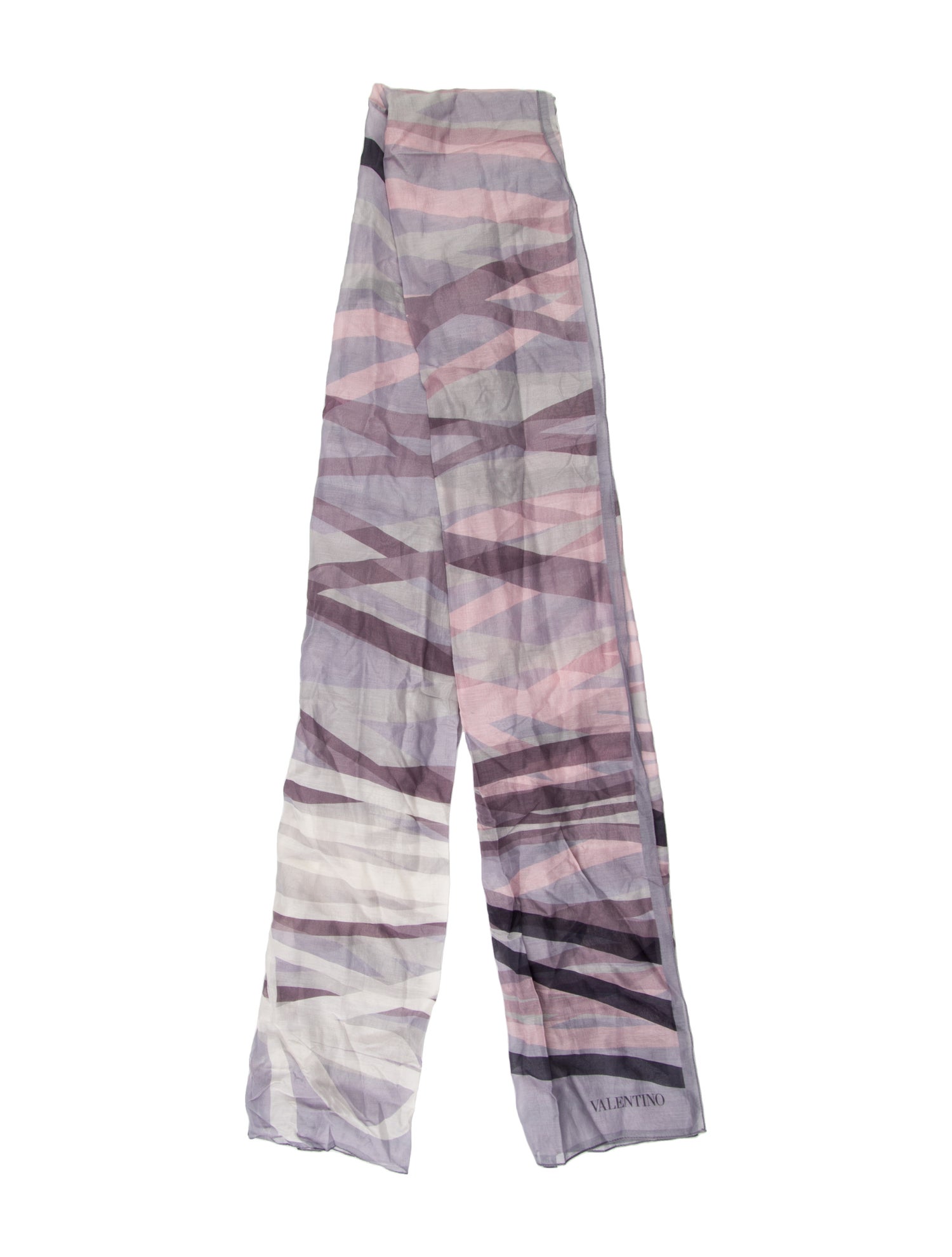 Valentino Silk Striped Scarf