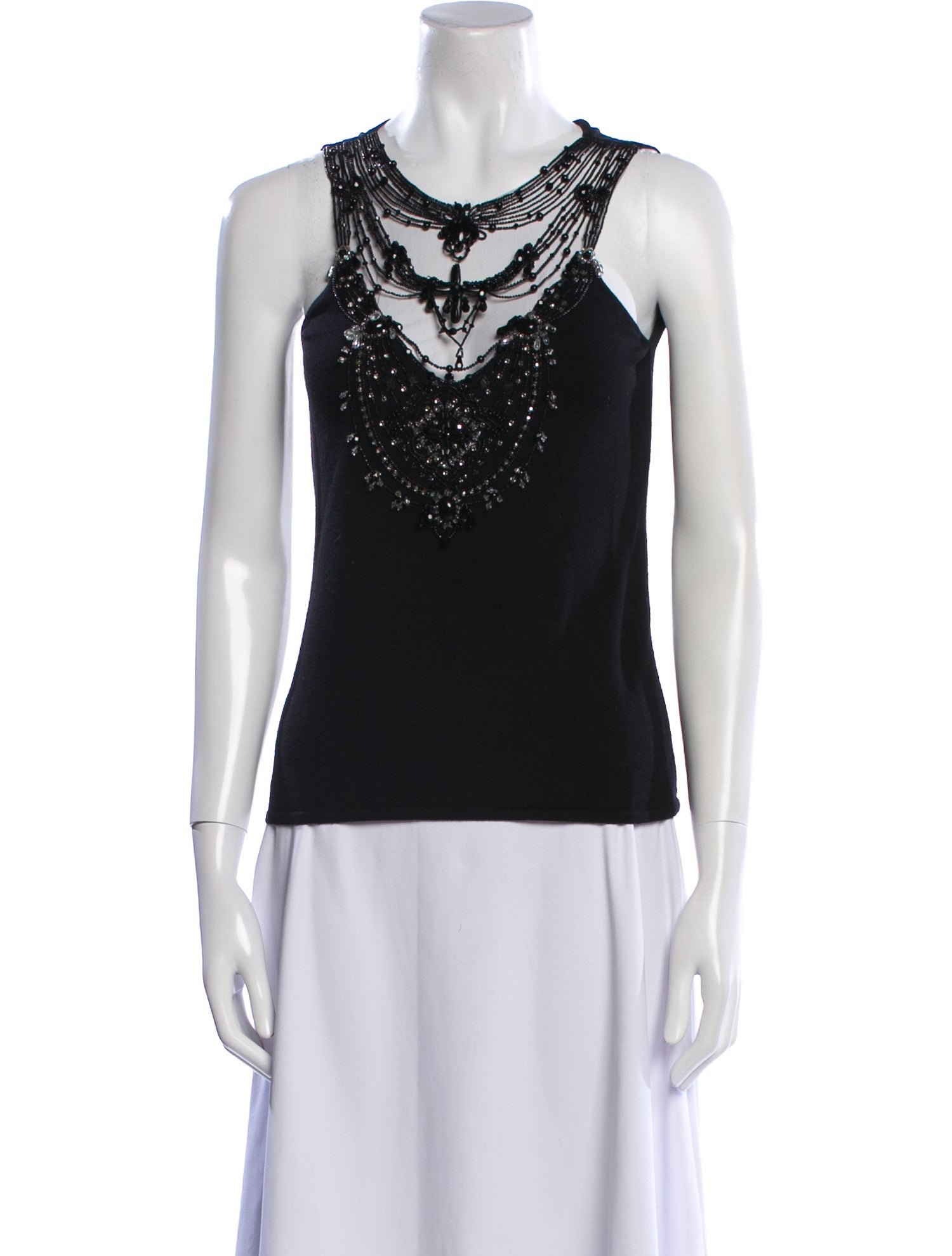 Valentino Virgin Wool Scoop Neck Top