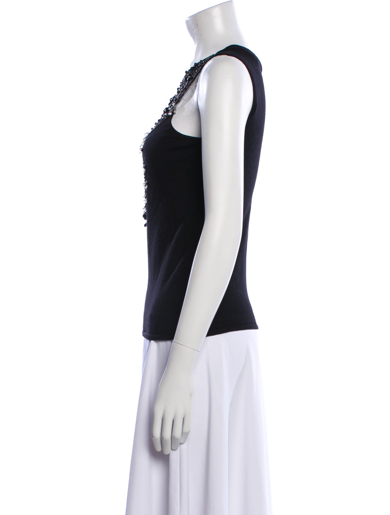 Valentino Virgin Wool Scoop Neck Top