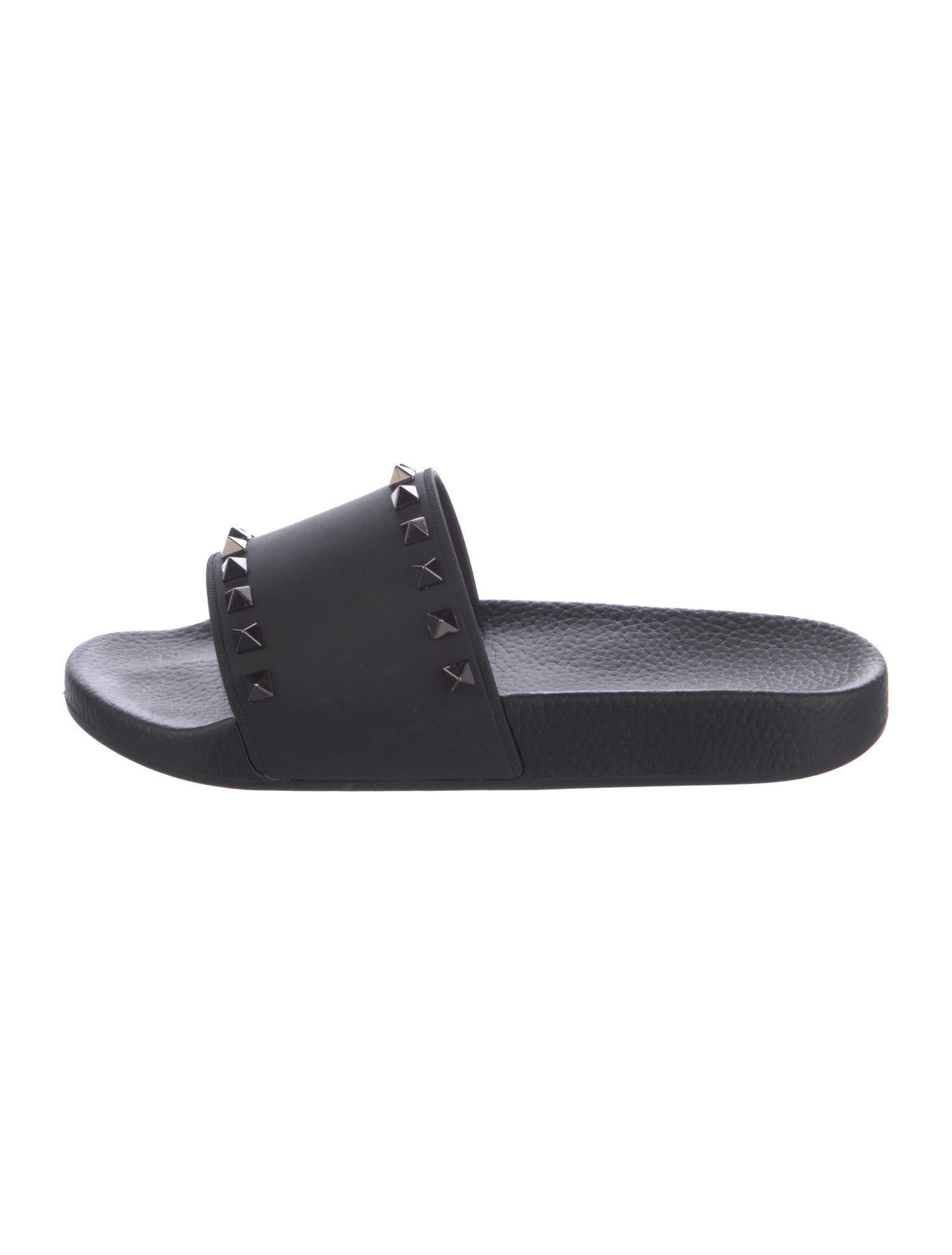 Valentino Rockstud Accents Rubber Slides