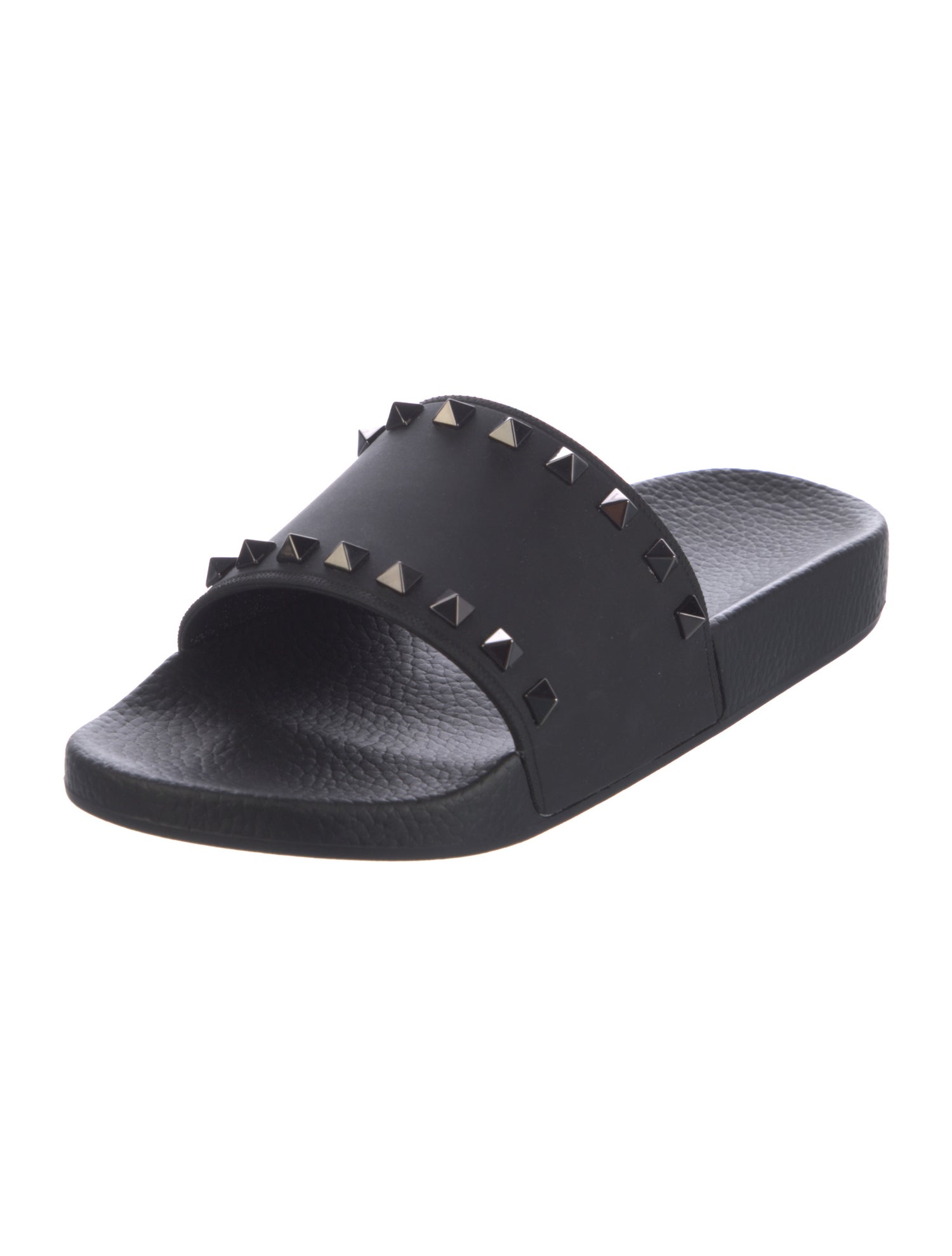 Valentino Rockstud Accents Rubber Slides