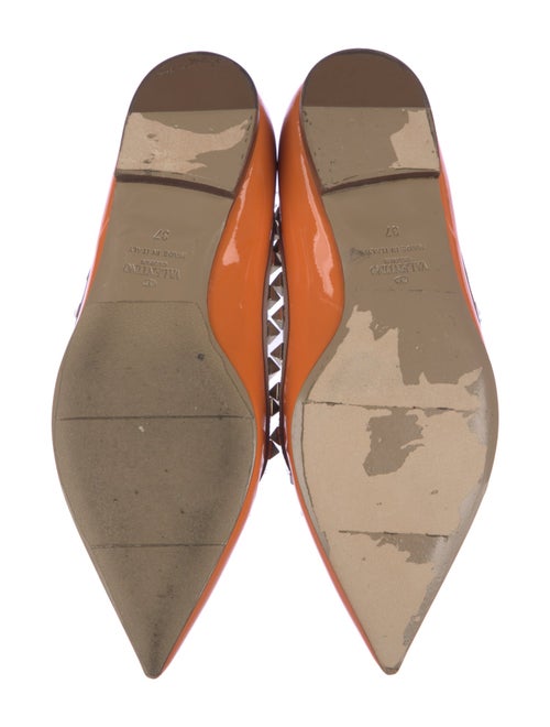 Valentino Rockstud Accents Patent Leather Flats