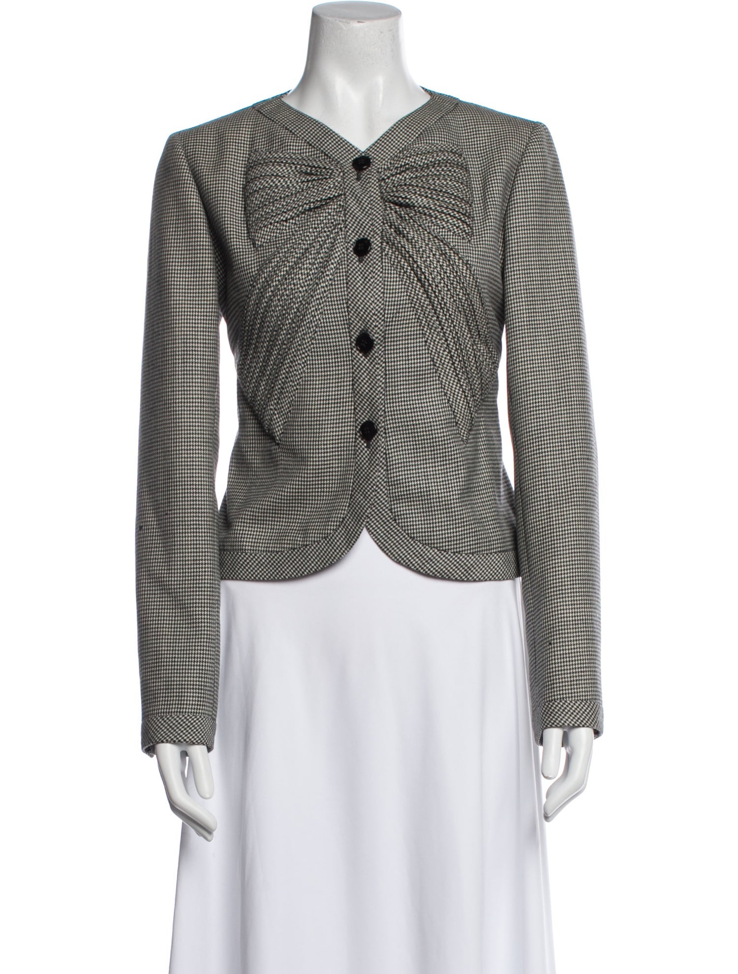 Valentino Vintage Plaid Print Jacket