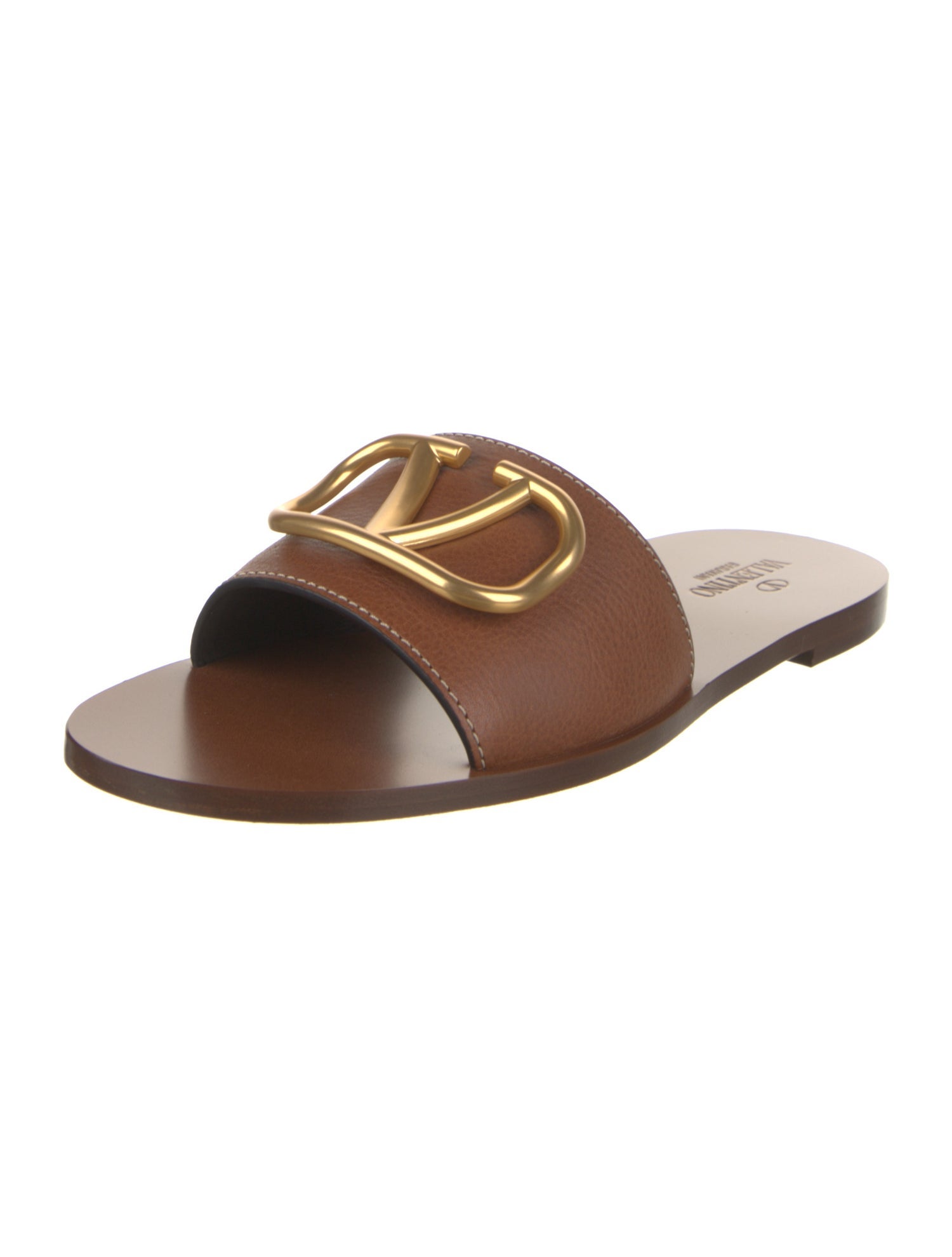 Valentino Leather Slides