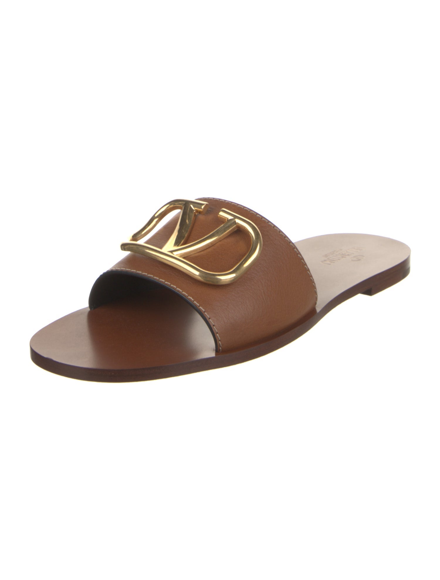 Valentino Leather Slides
