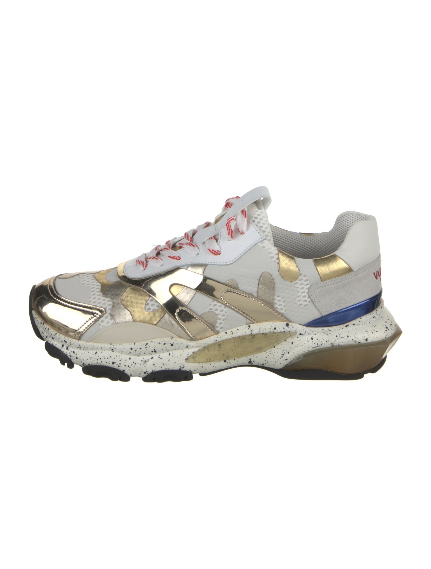 Valentino Leather Printed Athletic Sneakers