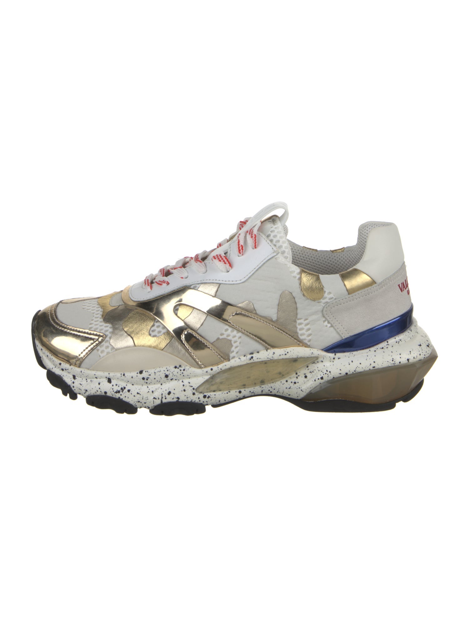 Valentino Leather Printed Athletic Sneakers