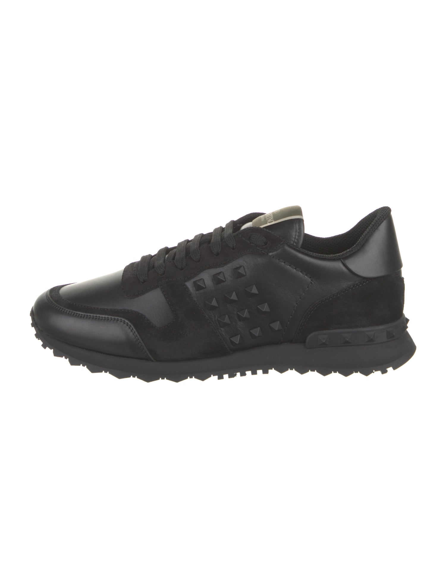 Valentino Leather Studded Accents Sneakers
