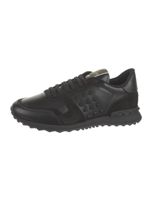 Valentino Leather Studded Accents Sneakers