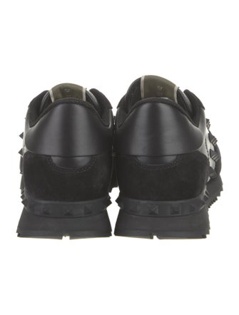 Valentino Leather Studded Accents Sneakers