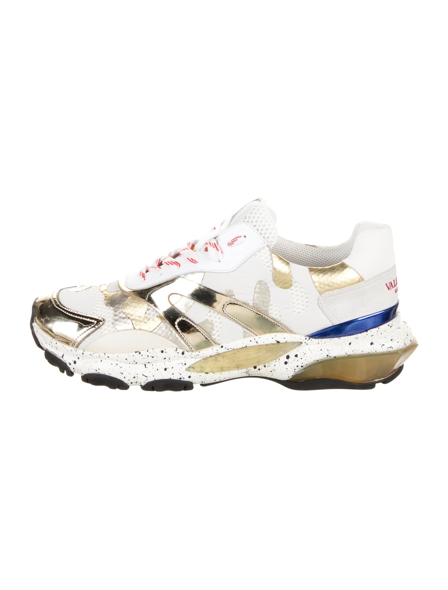 Valentino Rubber Colorblock Pattern Sneakers