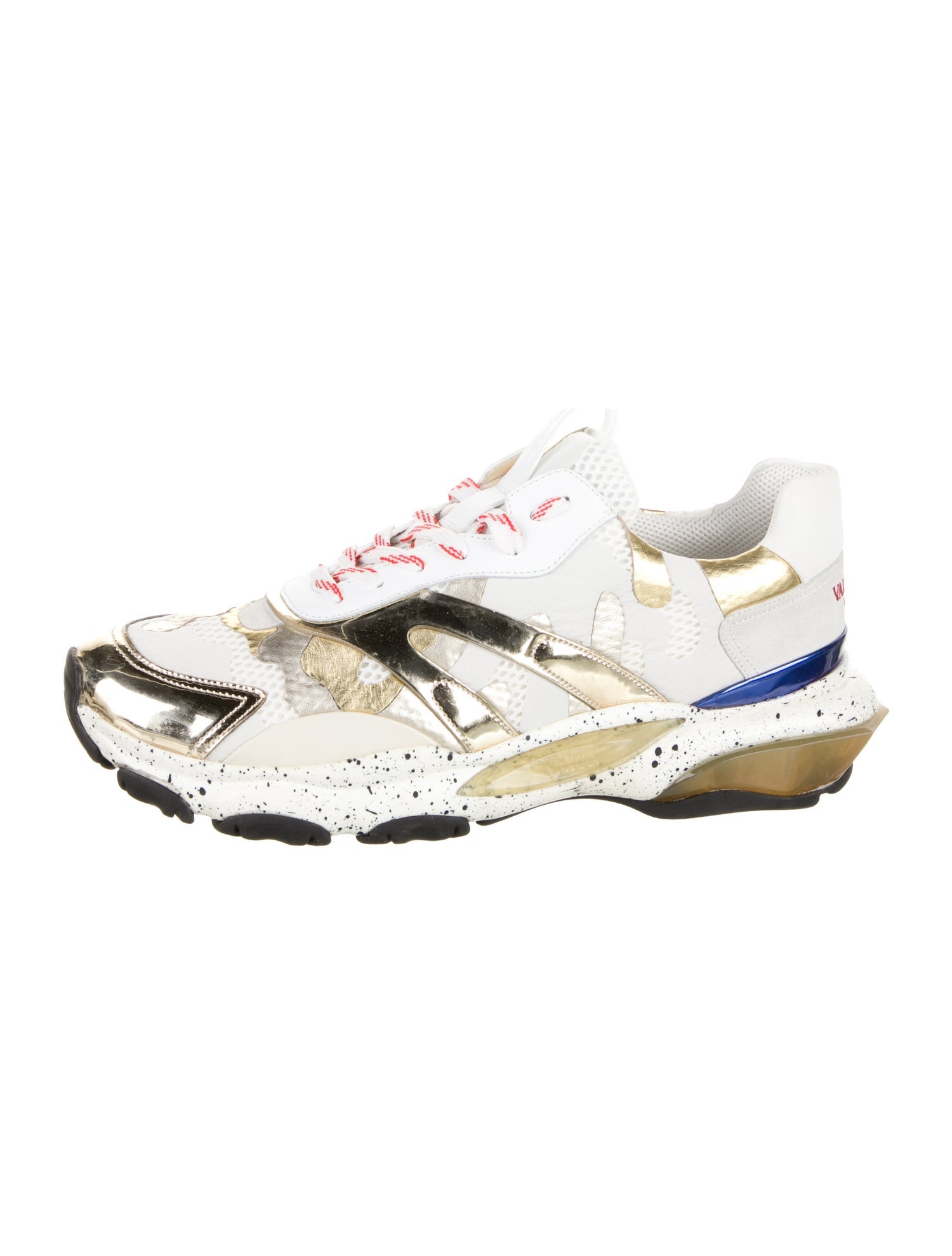 Valentino Rubber Colorblock Pattern Sneakers