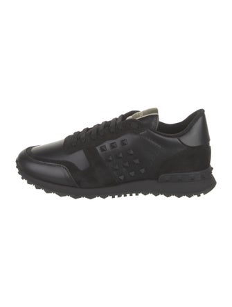 Valentino Leather Studded Accents Sneakers