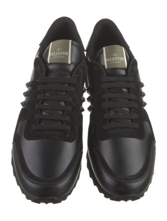 Valentino Leather Studded Accents Sneakers
