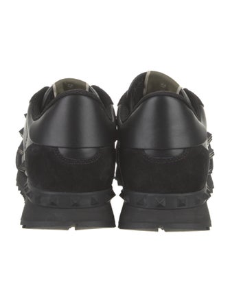 Valentino Leather Studded Accents Sneakers