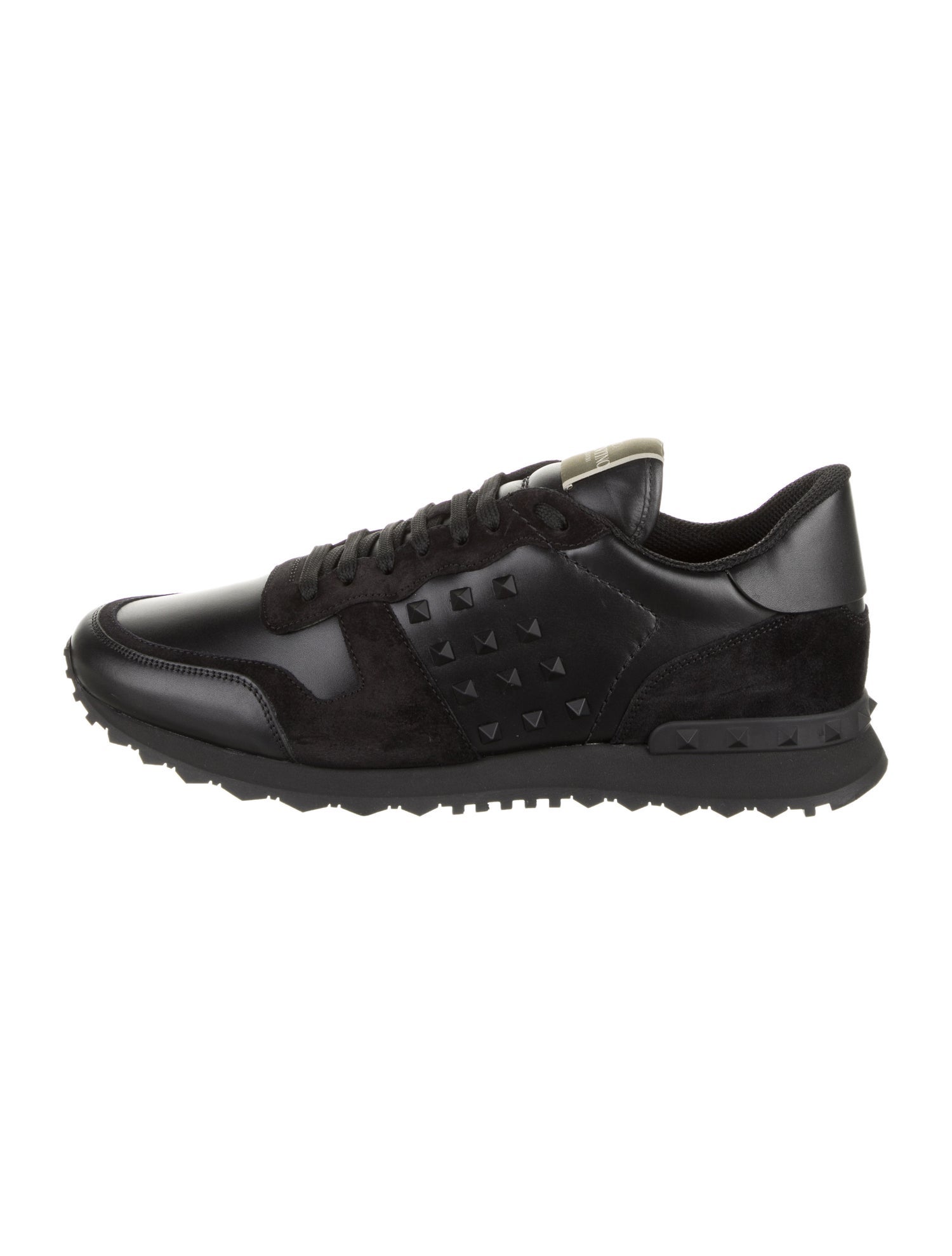 Valentino Leather Printed Sneakers