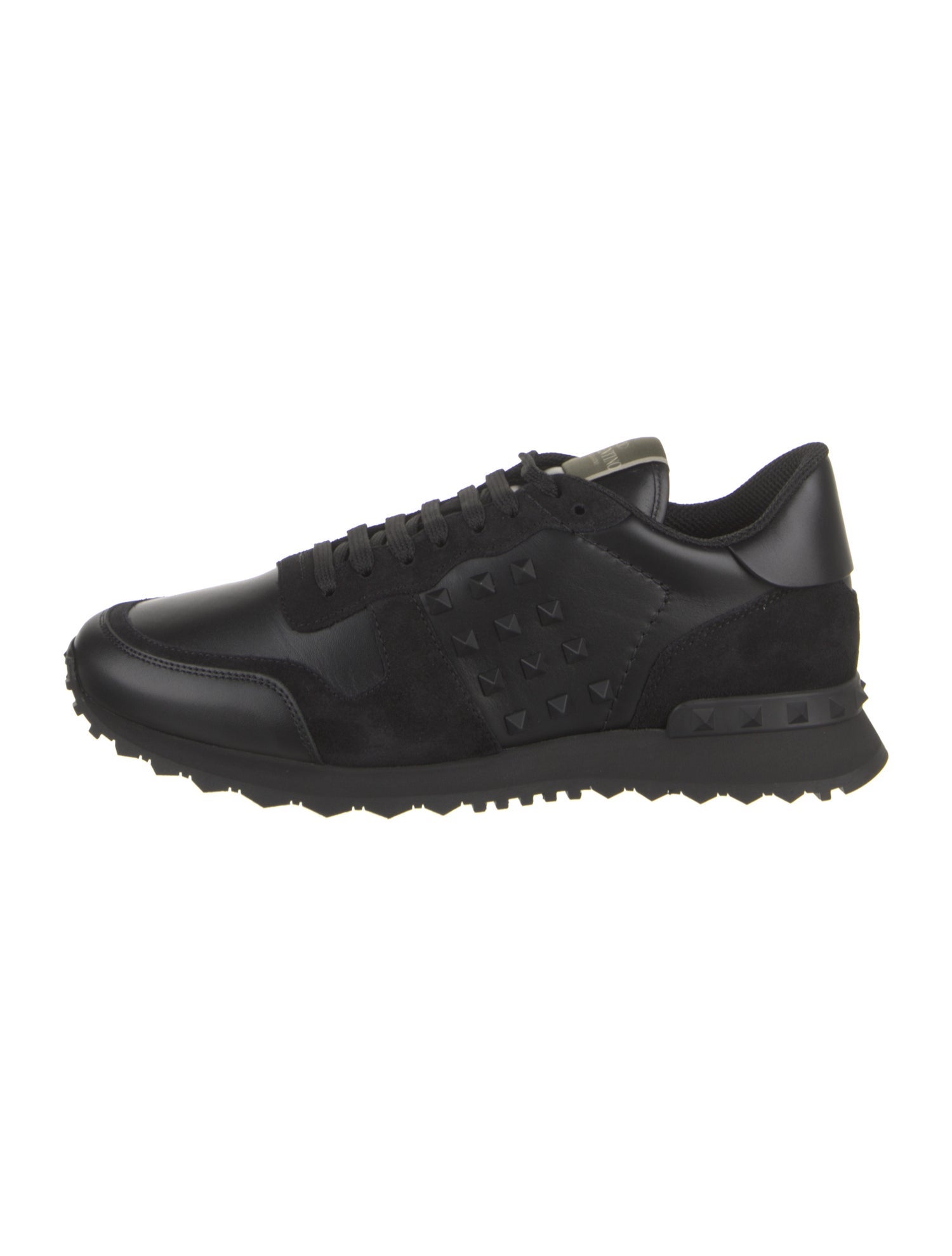Valentino Leather Studded Accents Sneakers