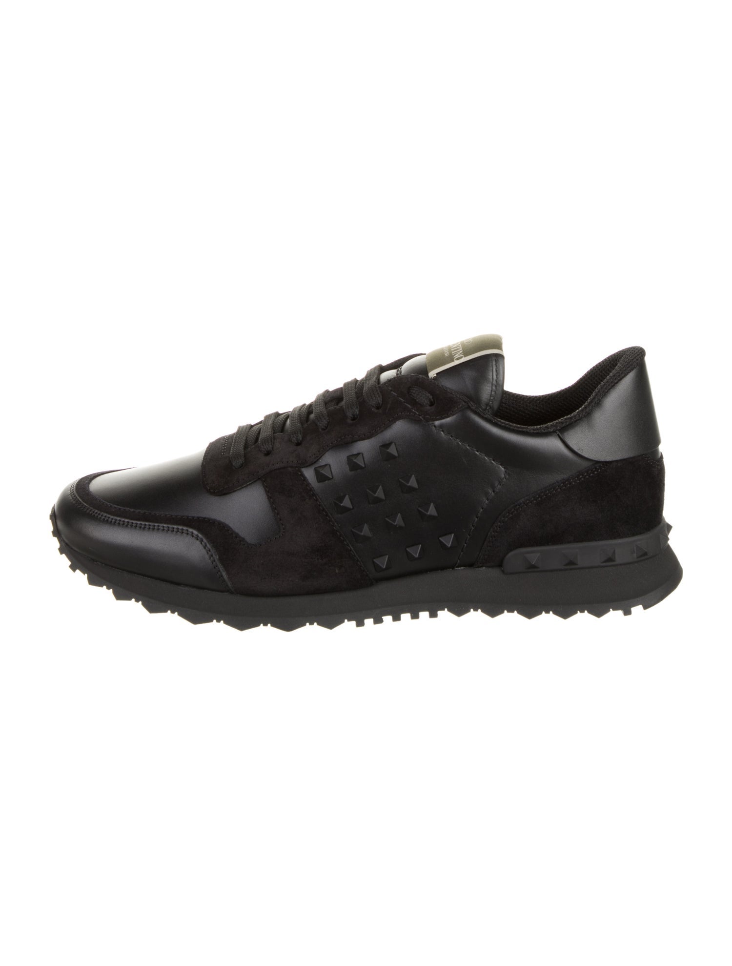 Valentino Leather Printed Sneakers