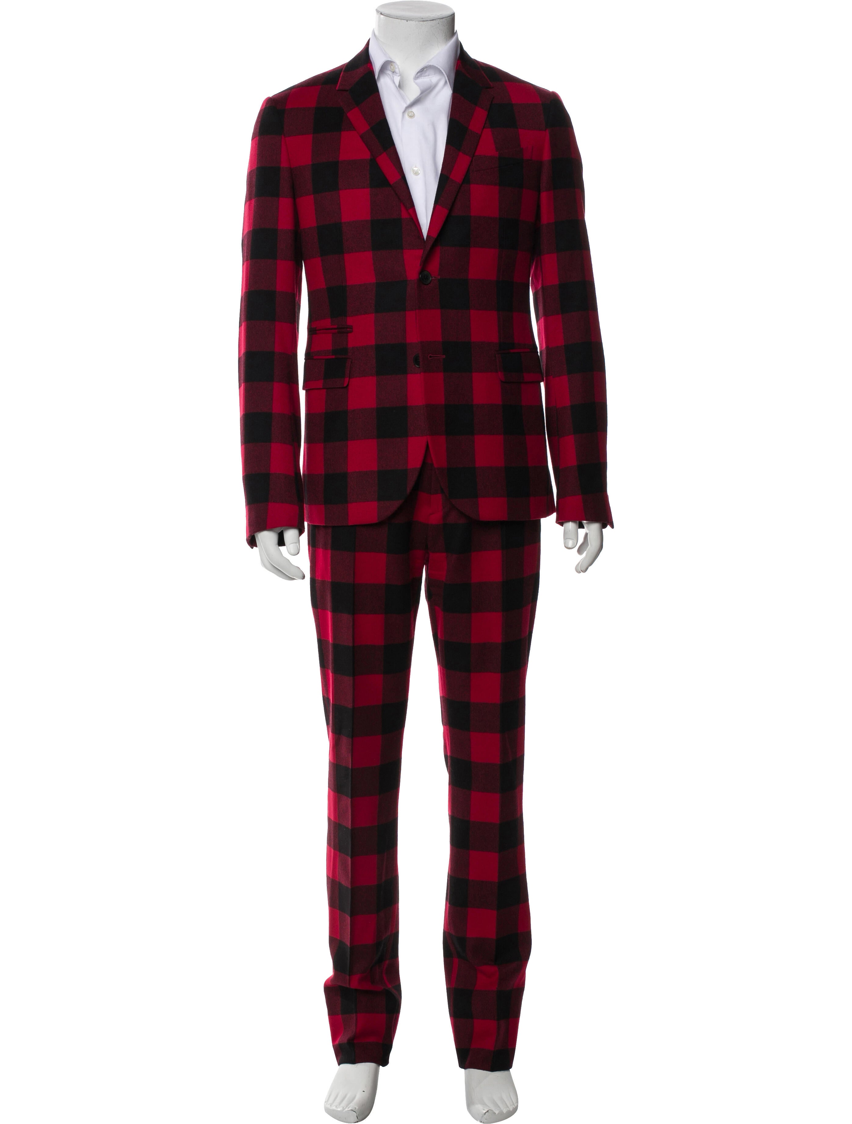 Valentino Wool Patterned Two Piece Suit