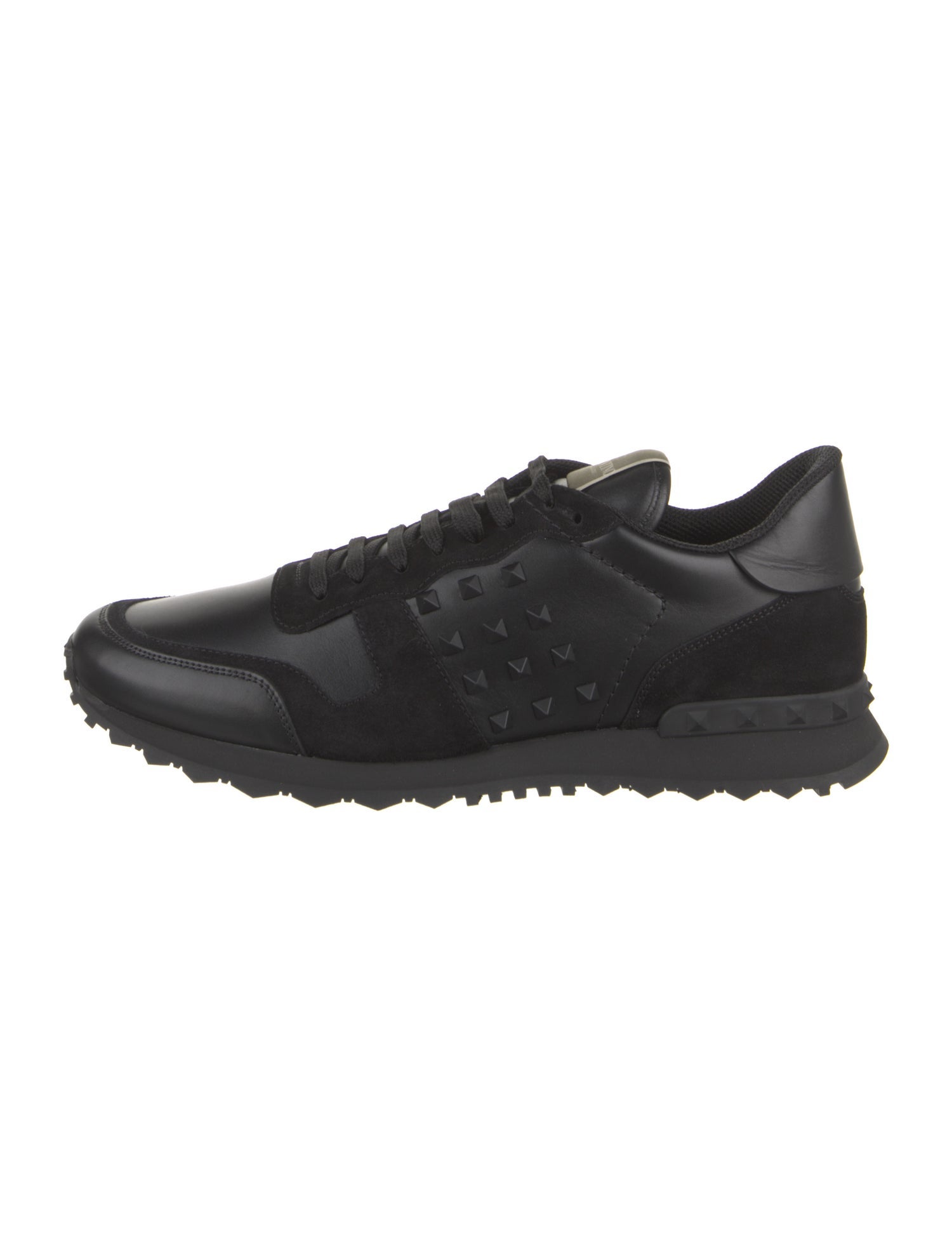 Valentino Leather Studded Accents Sneakers
