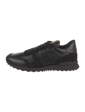 Valentino Leather Studded Accents Sneakers