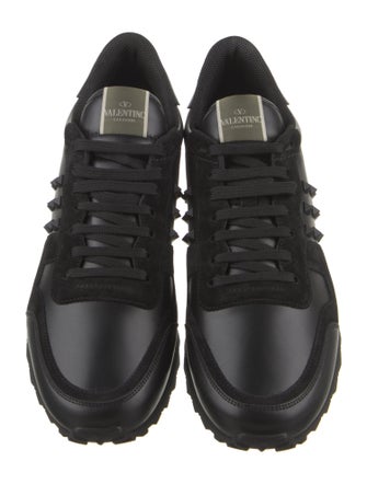 Valentino Leather Studded Accents Sneakers