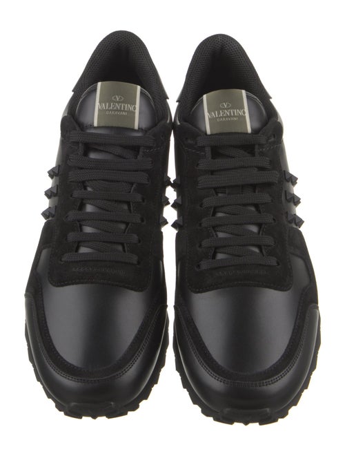Valentino Leather Studded Accents Sneakers