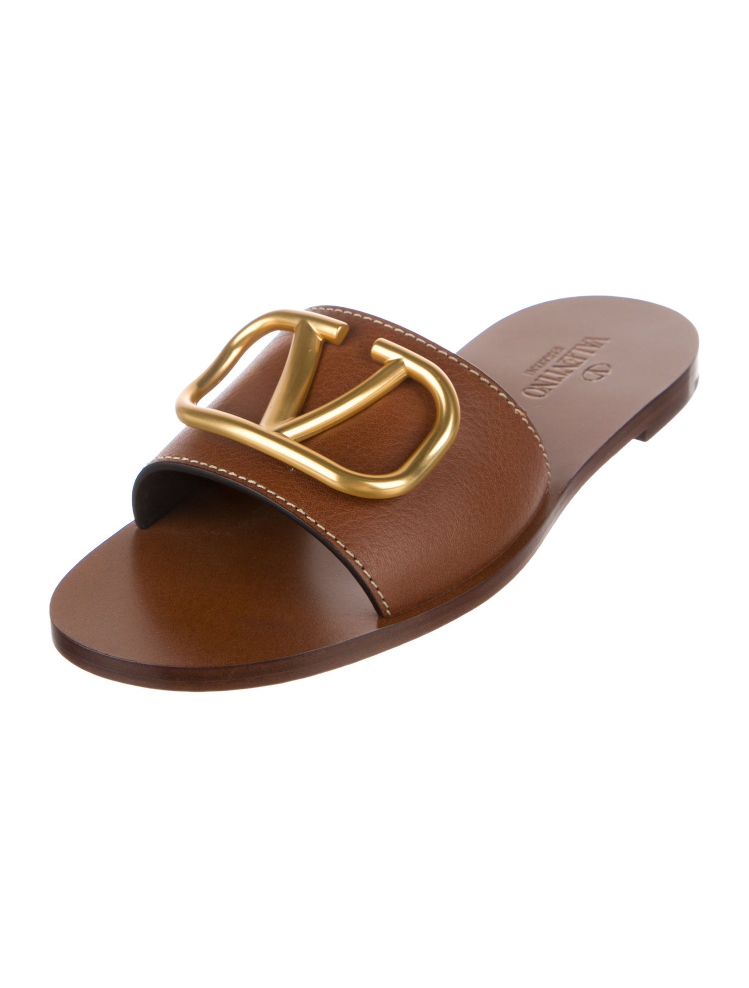 Valentino Leather Slides